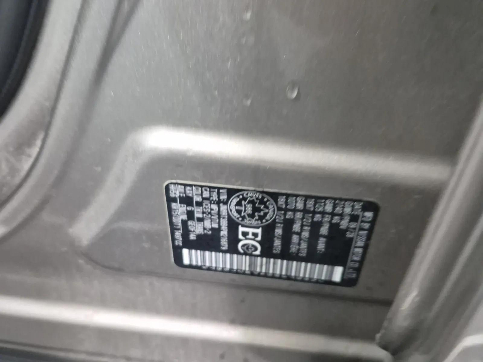 VIN Sticker Photo
