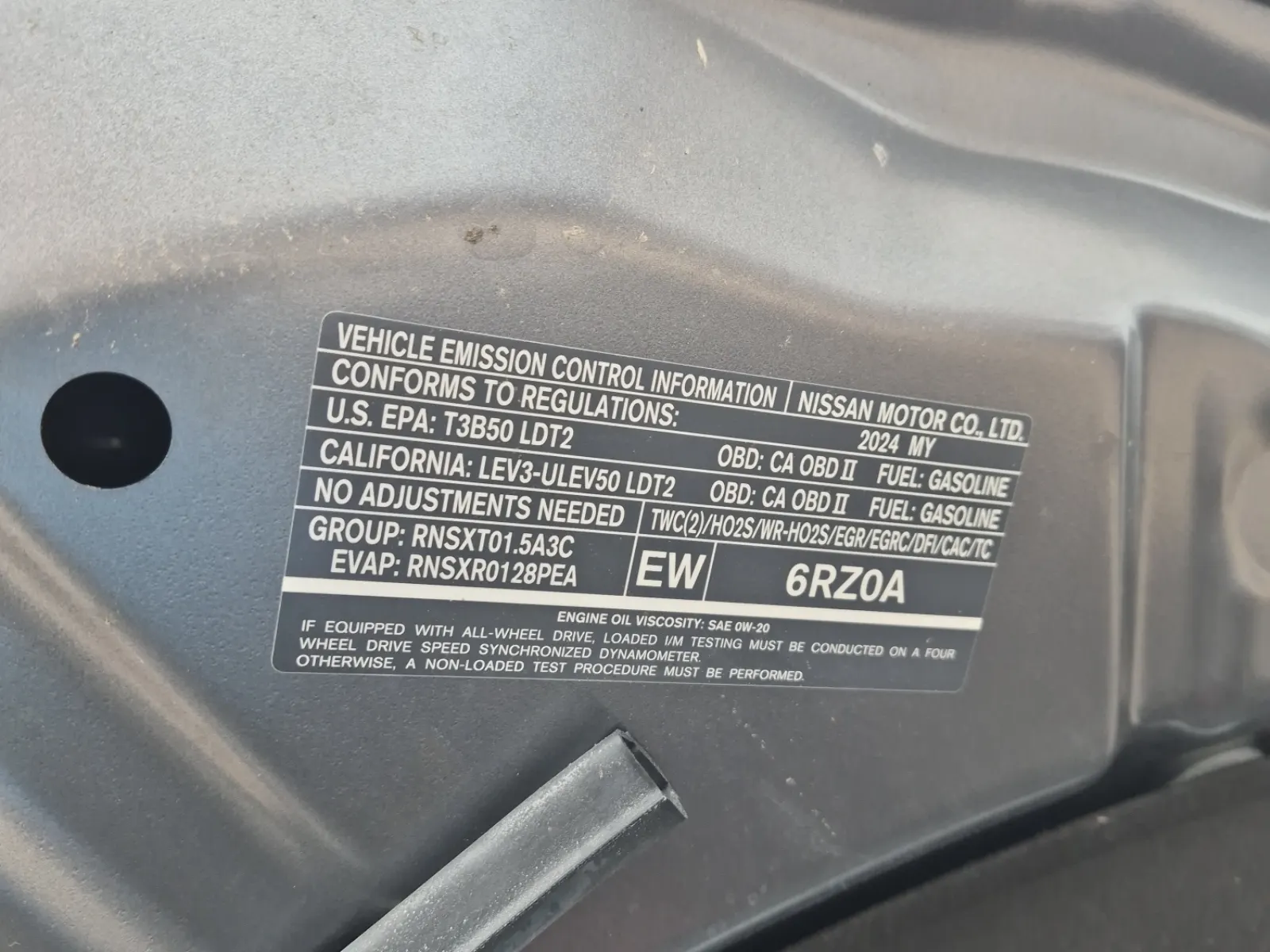 Emission Sticker Photo