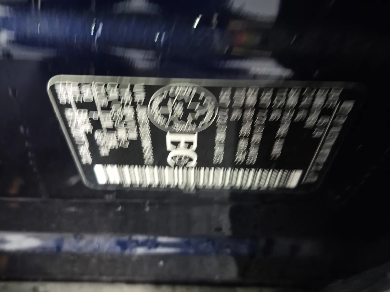VIN Sticker Photo
