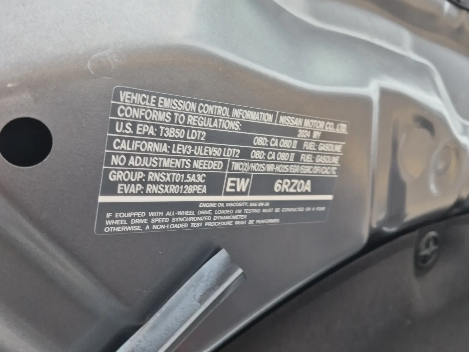 Emission Sticker Photo