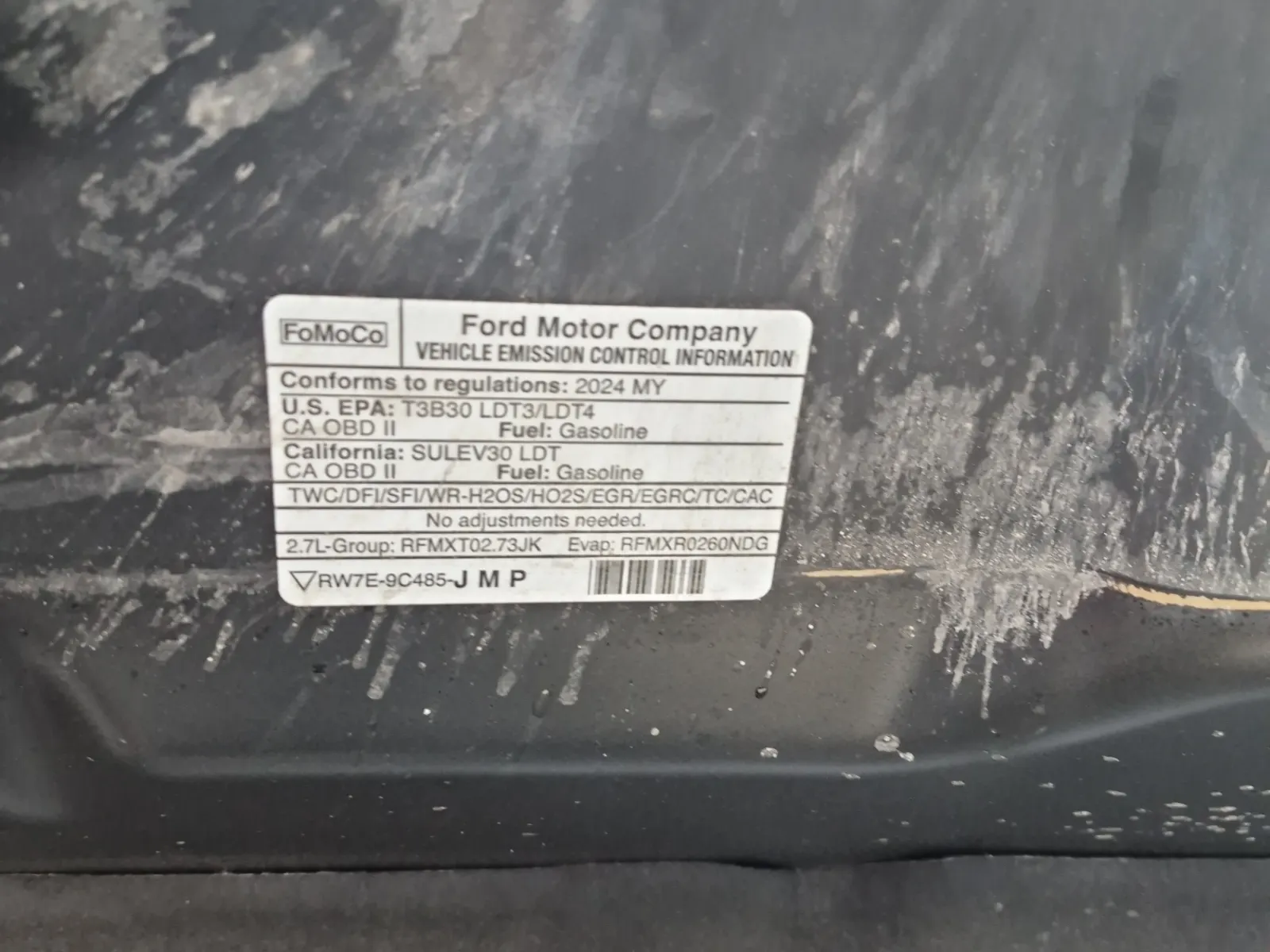 Emission Sticker Photo