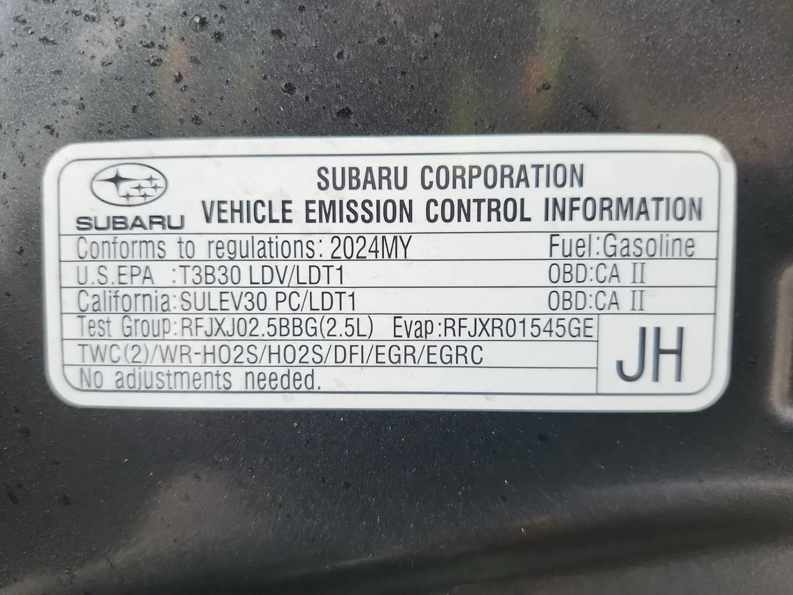 Emission Sticker Photo