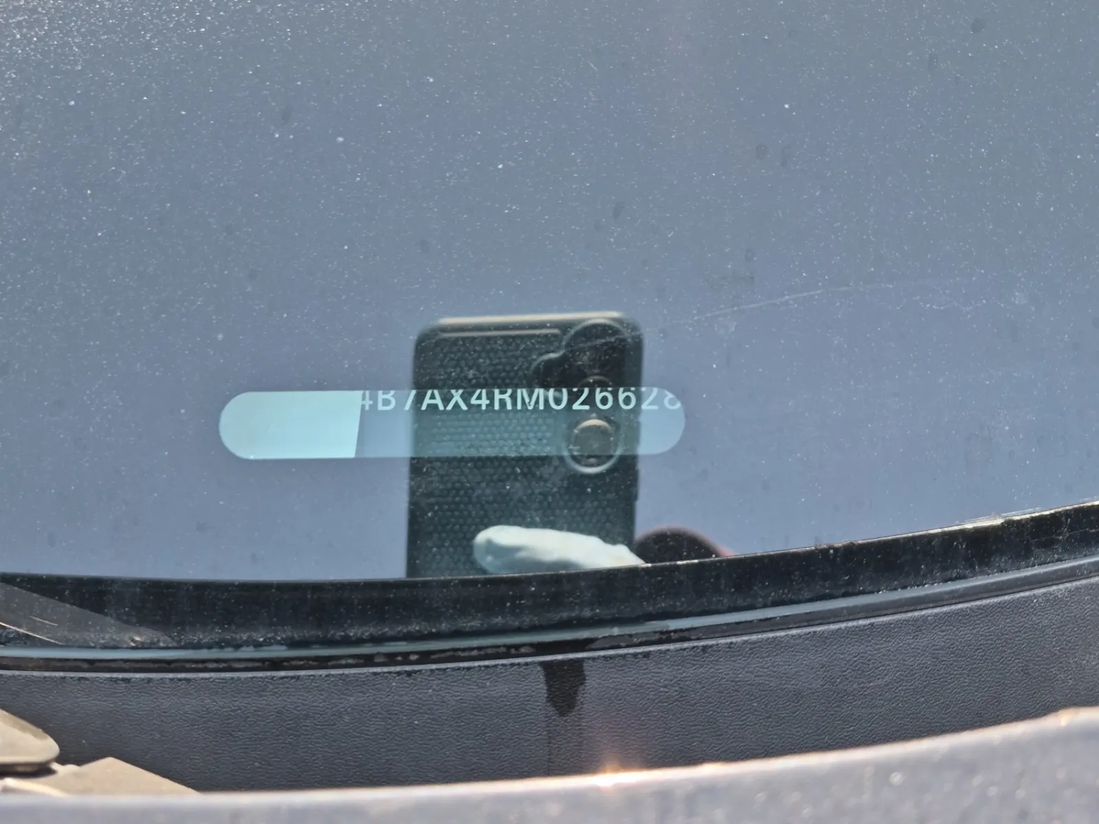 Dash VIN Plate Photo