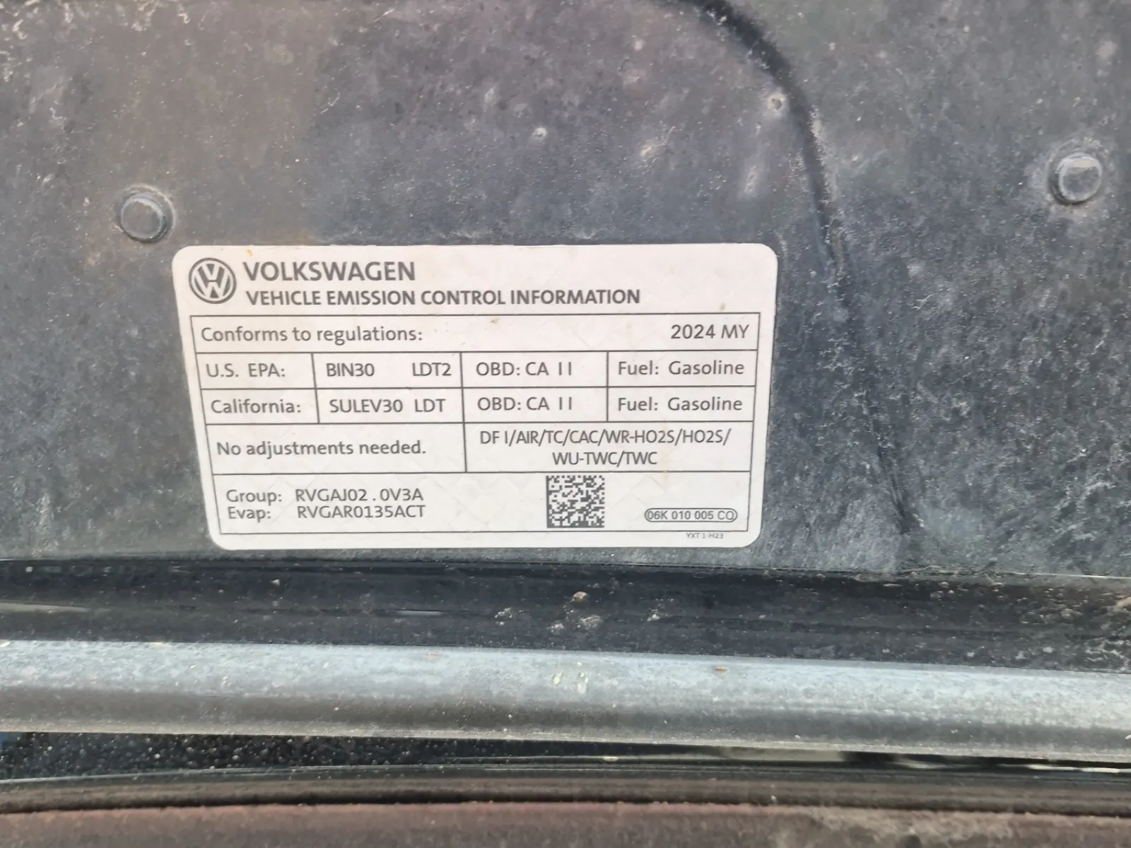 Emission Sticker Photo