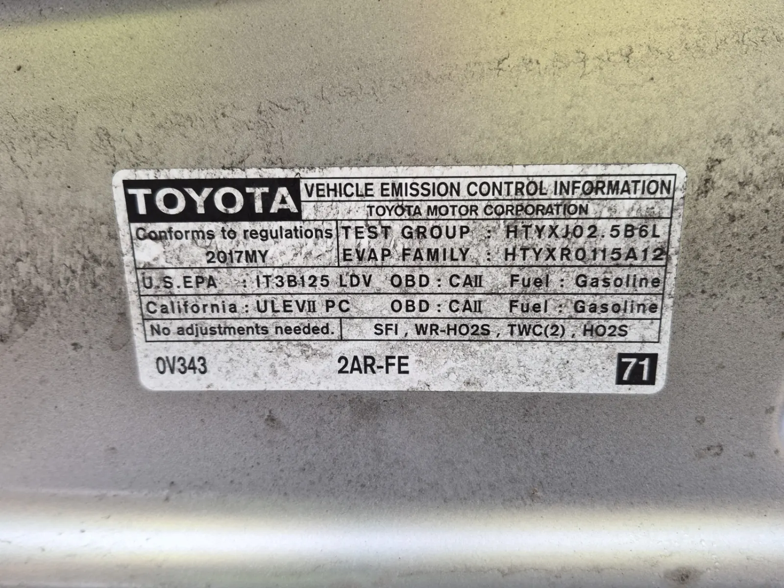 Emission Sticker Photo