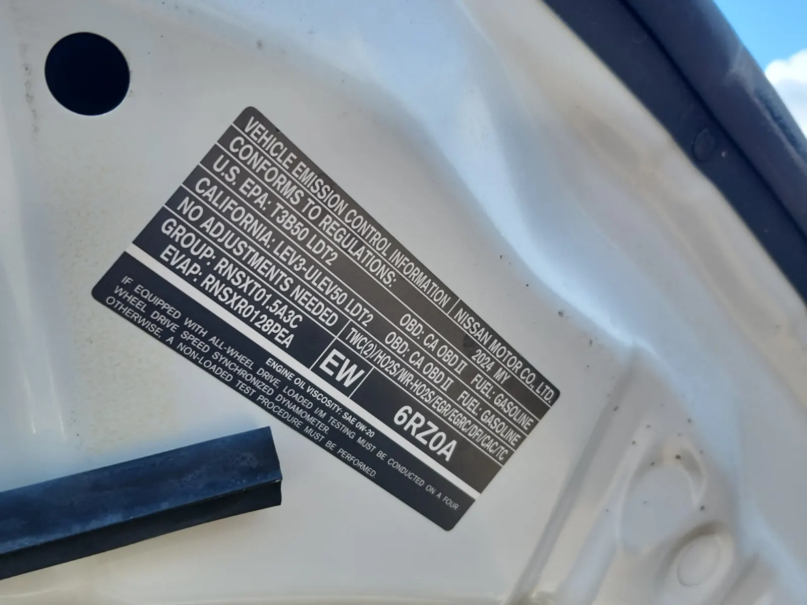 Emission Sticker Photo