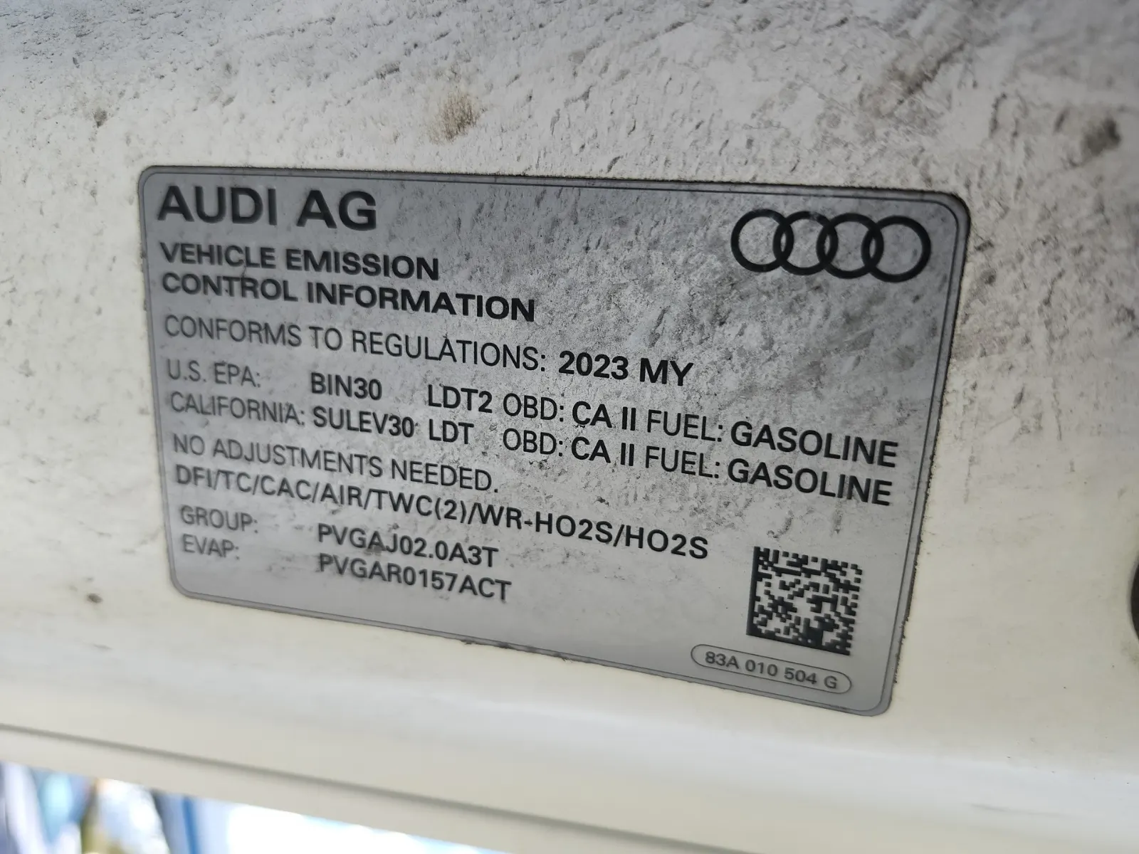 Emission Sticker Photo
