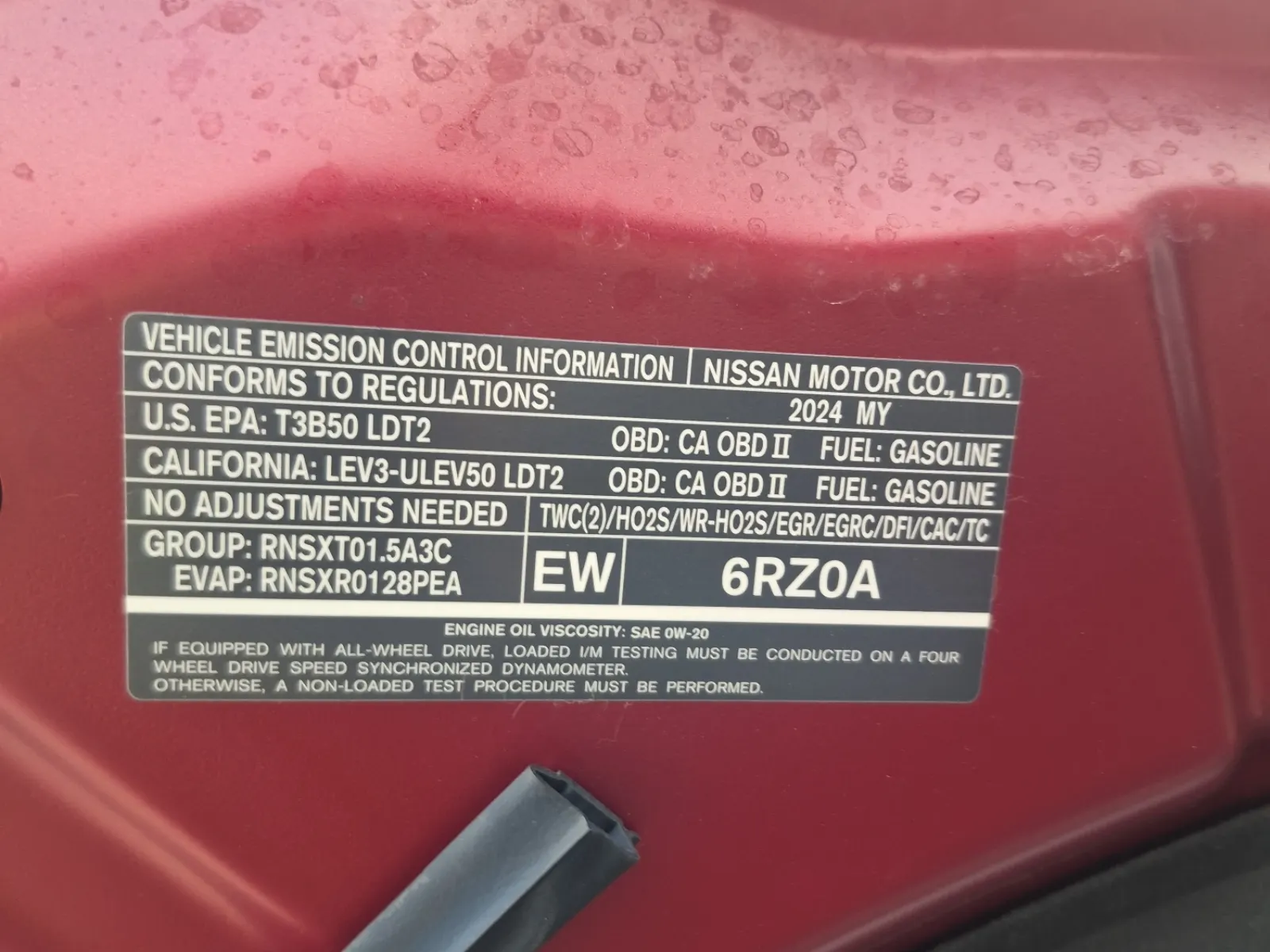 Emission Sticker Photo