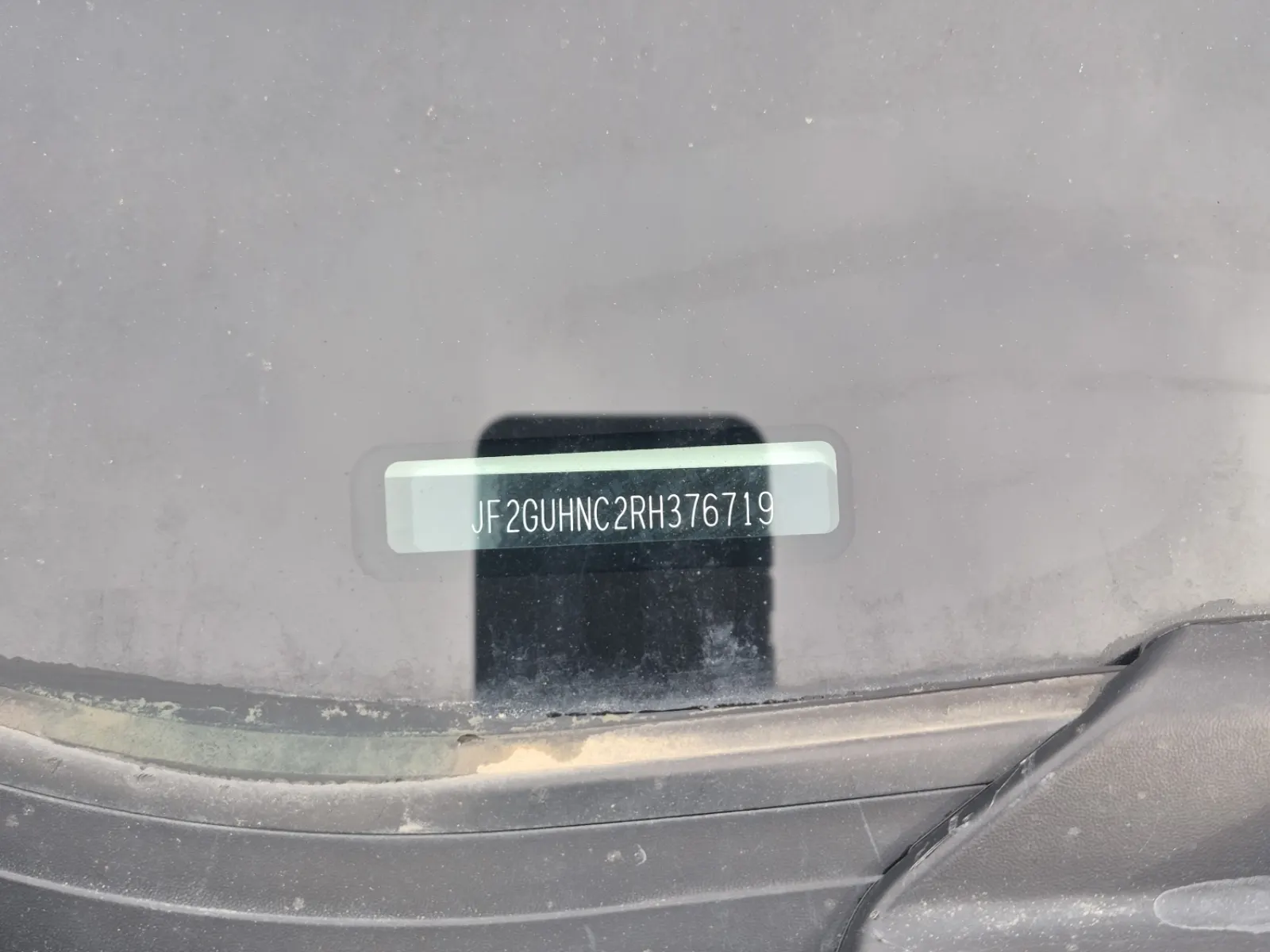 Dash VIN Plate Photo