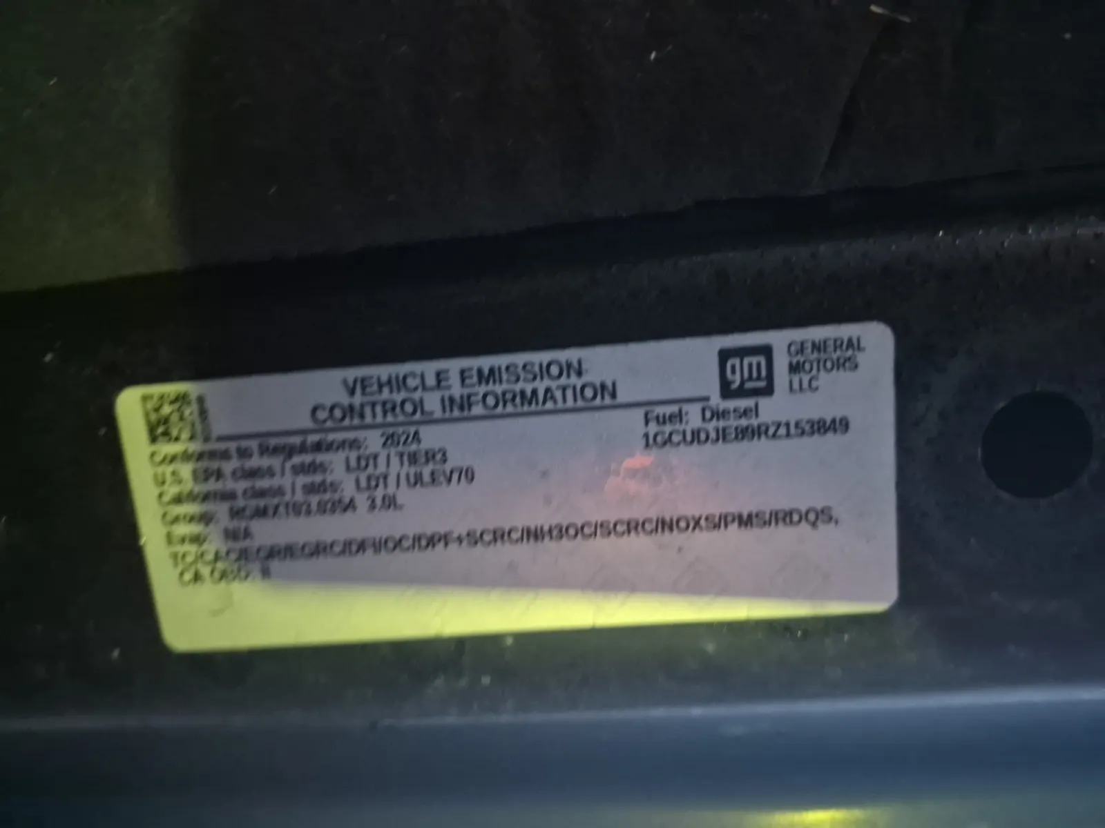 Emission Sticker Photo