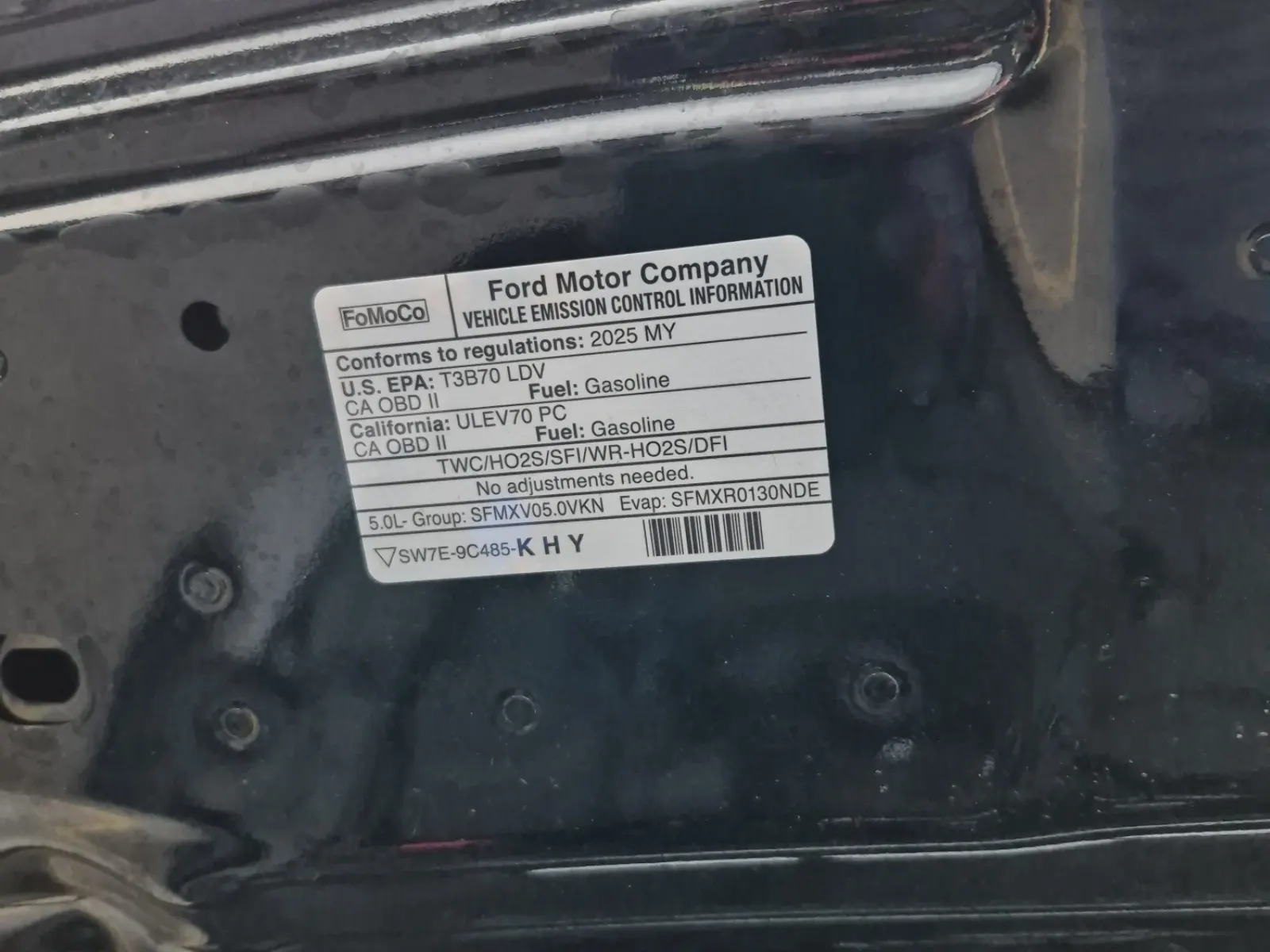 Emission Sticker Photo