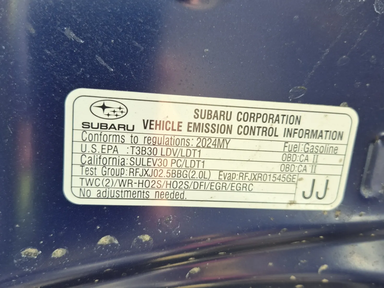 Emission Sticker Photo