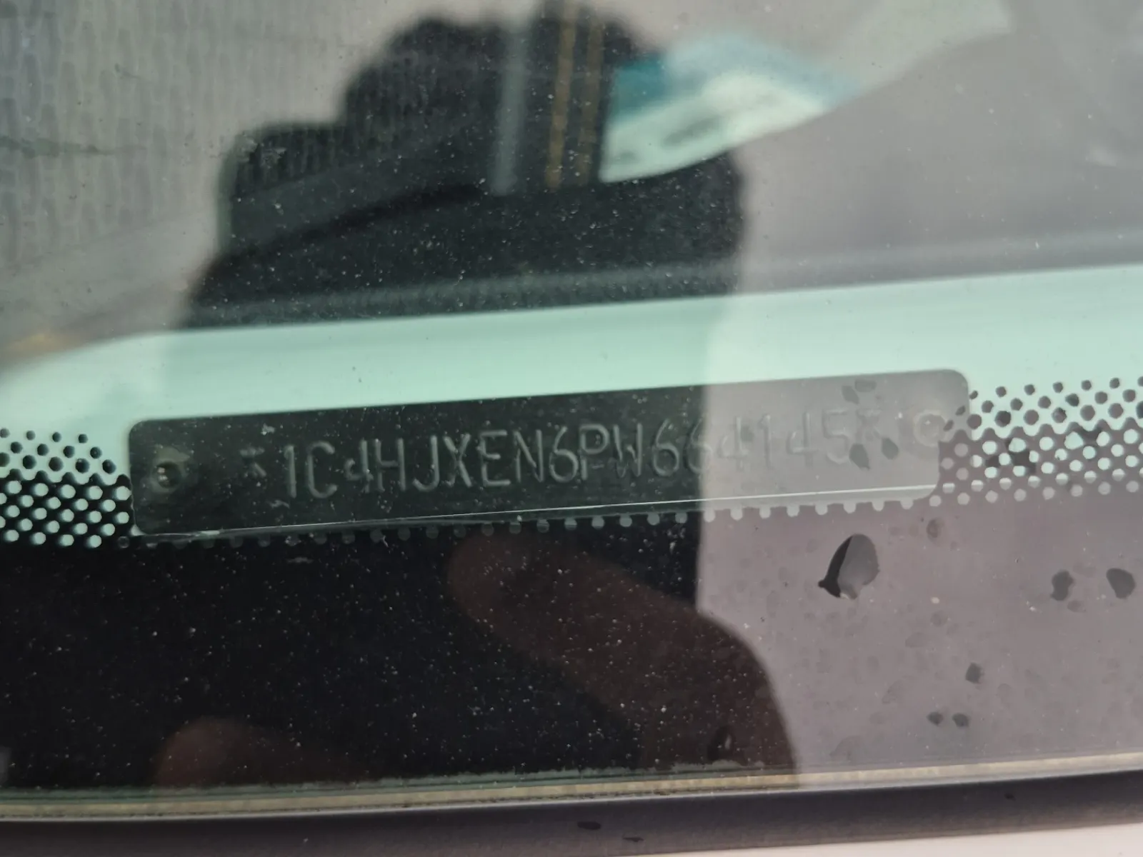 Dash VIN Plate Photo