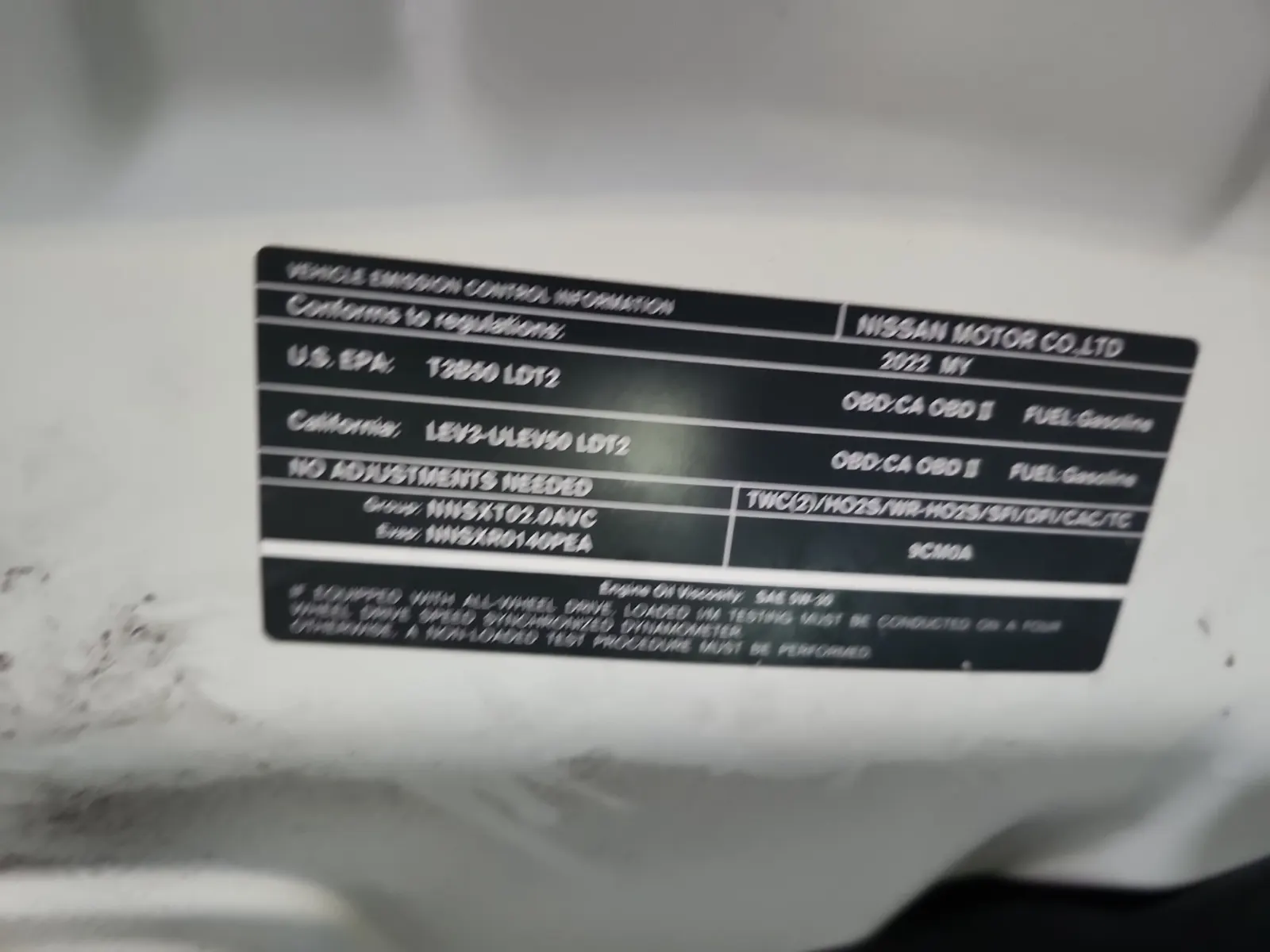 Emission Sticker Photo