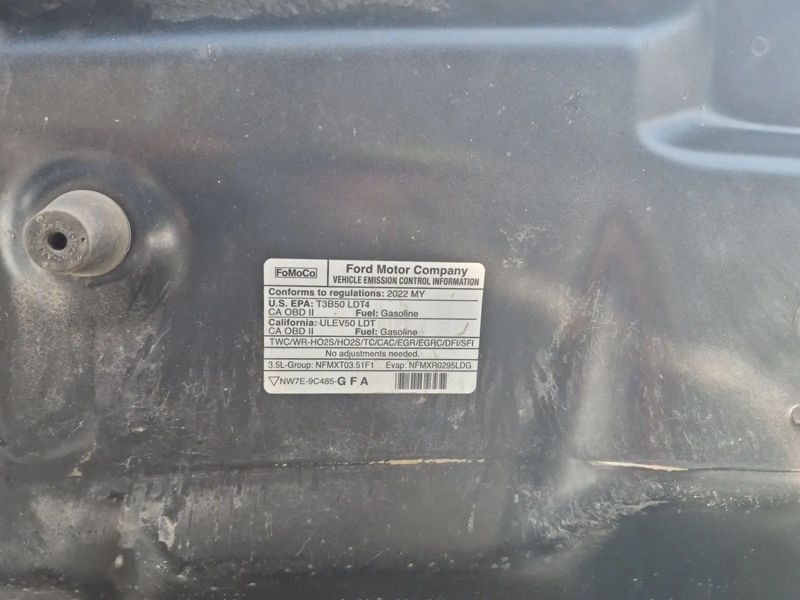 Emission Sticker Photo