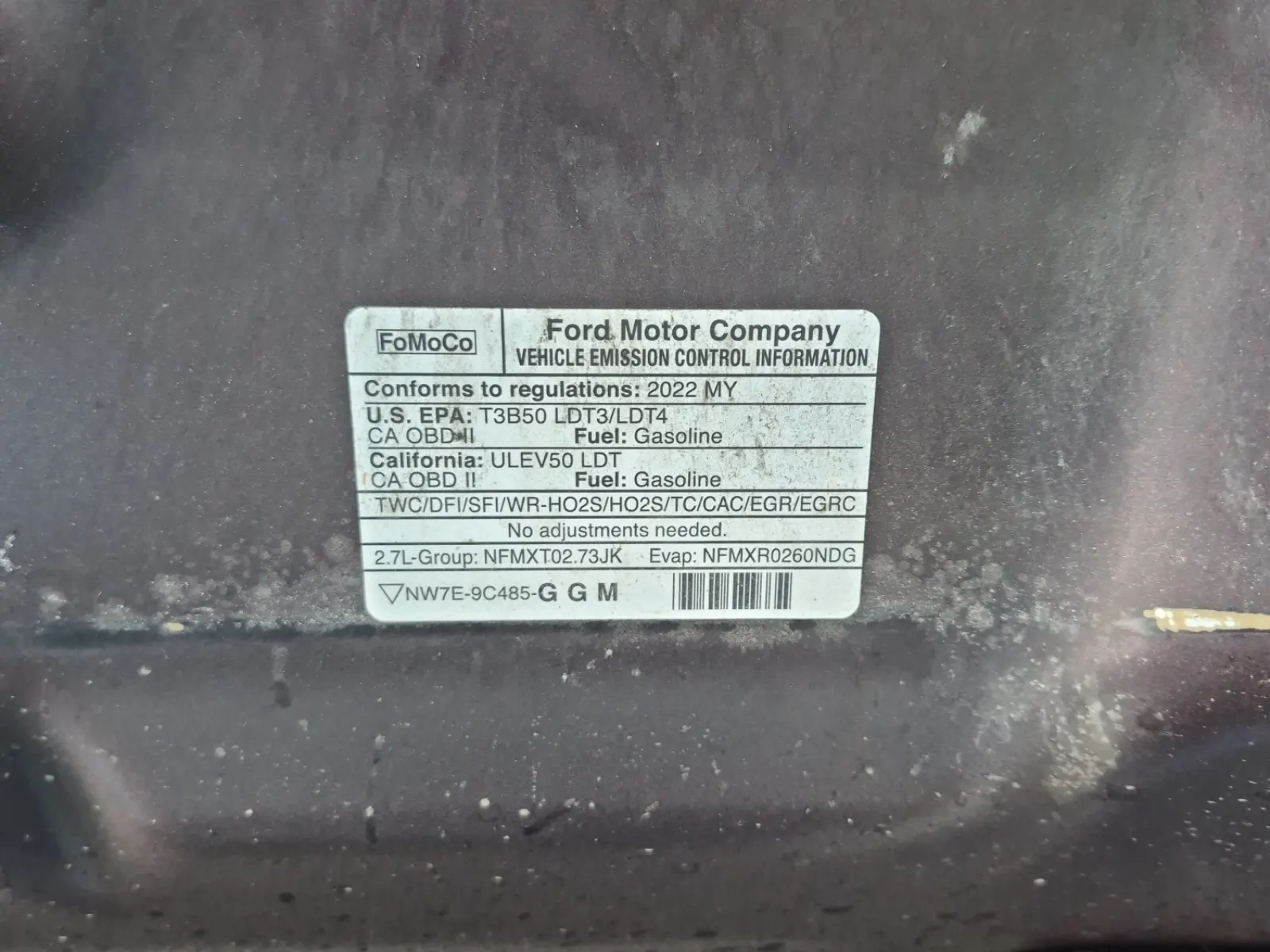Emission Sticker Photo