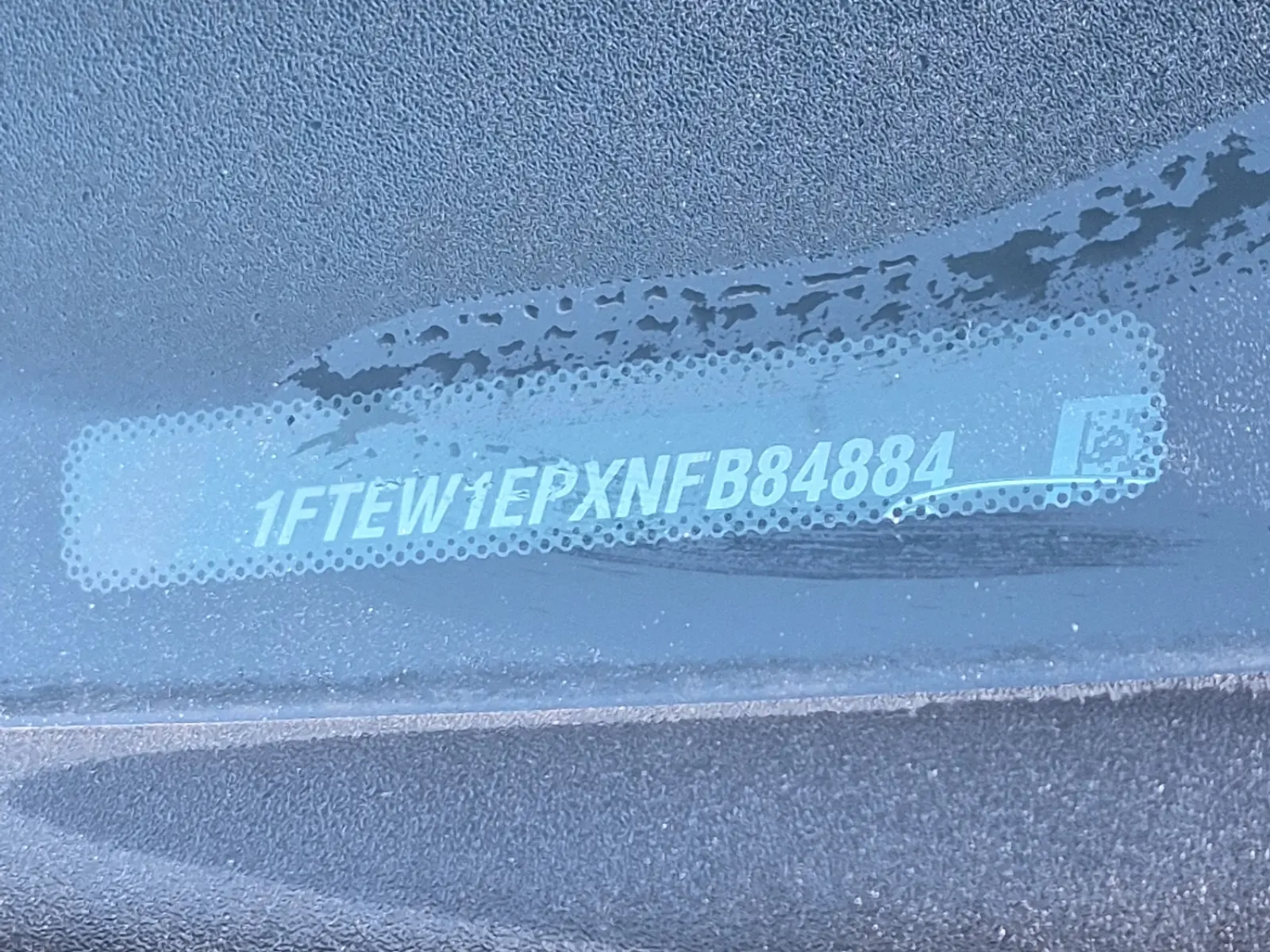 Dash VIN Plate Photo