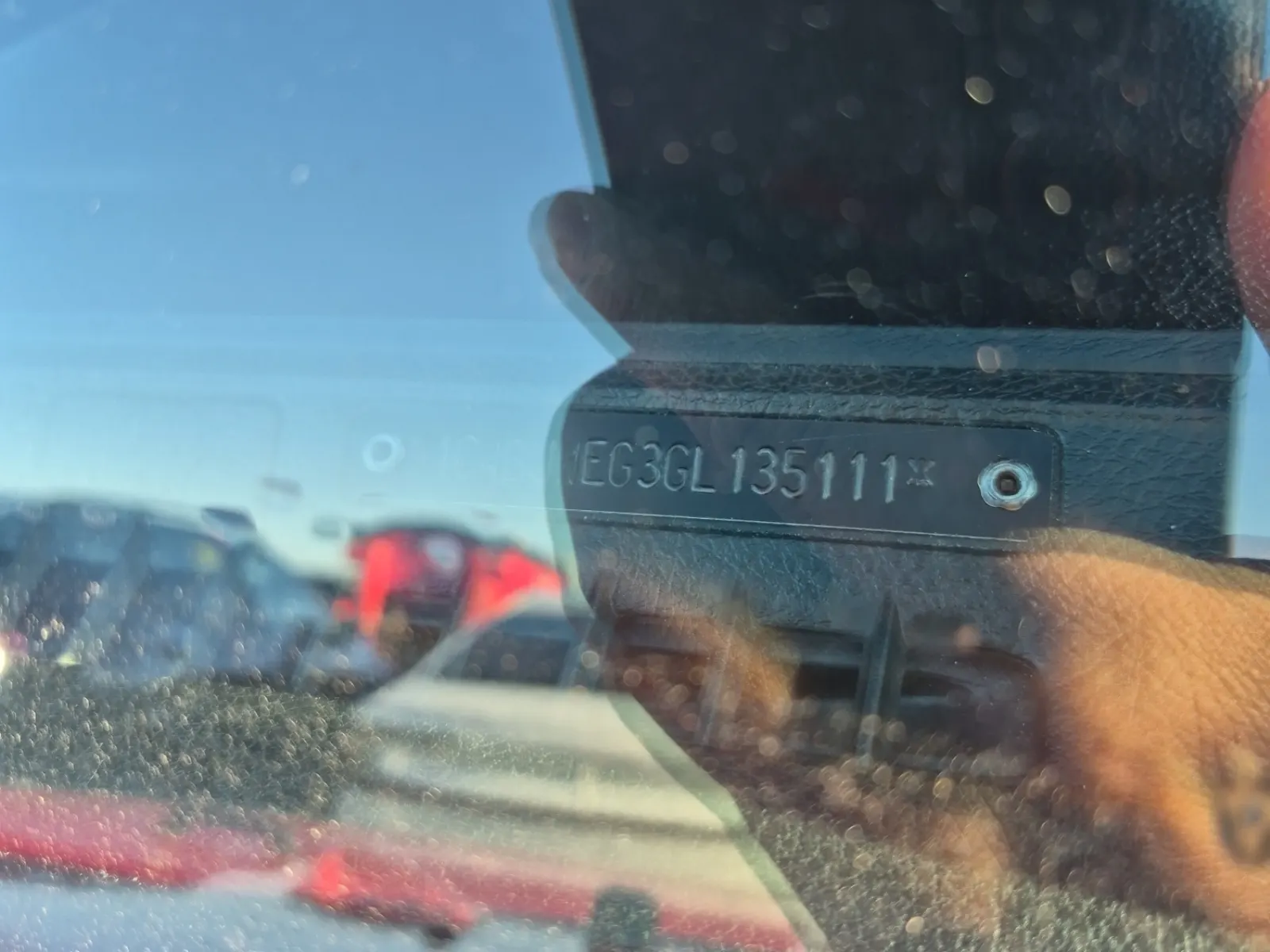 Dash VIN Plate Photo
