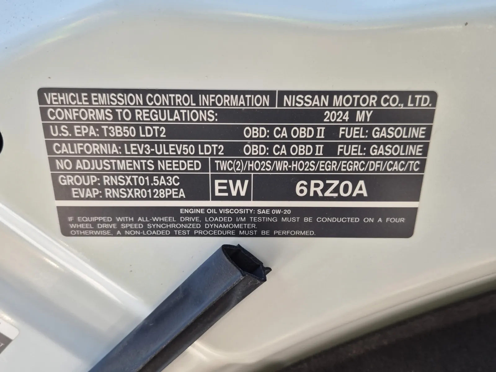 Emission Sticker Photo