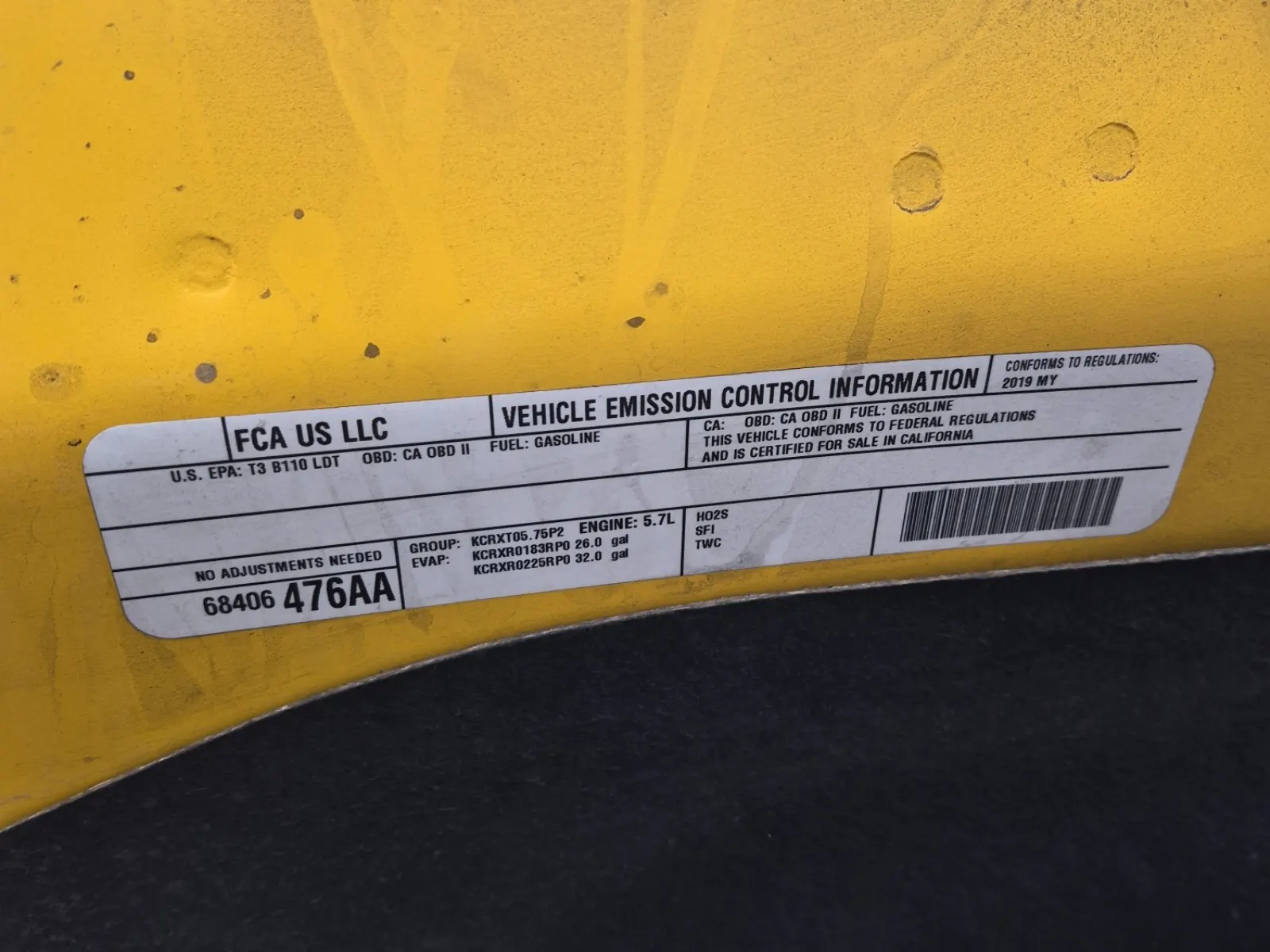 Emission Sticker Photo