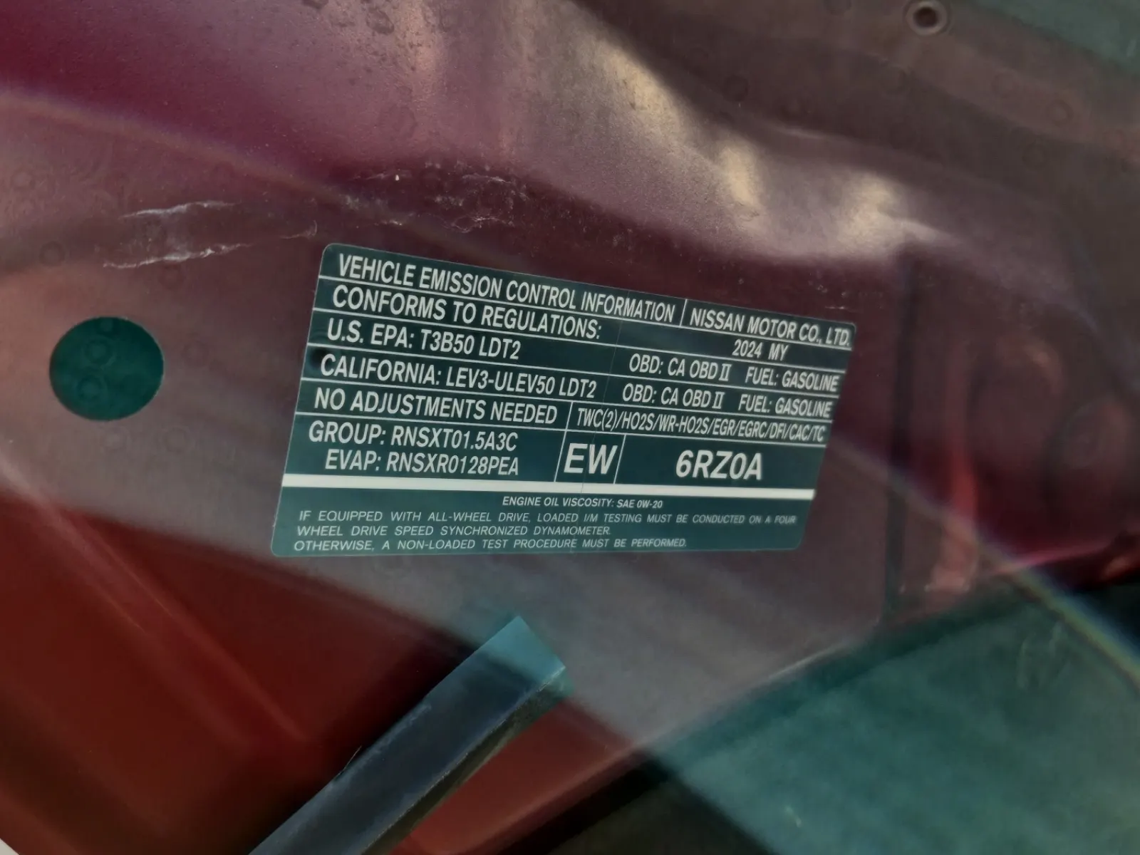 Emission Sticker Photo