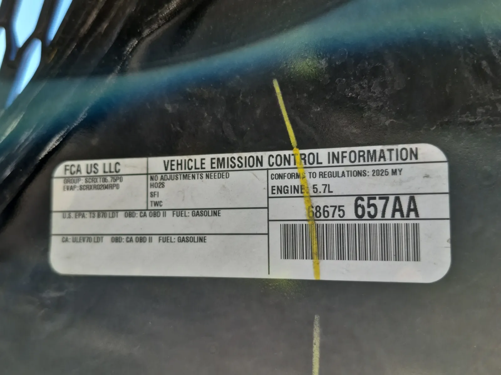 Emission Sticker Photo