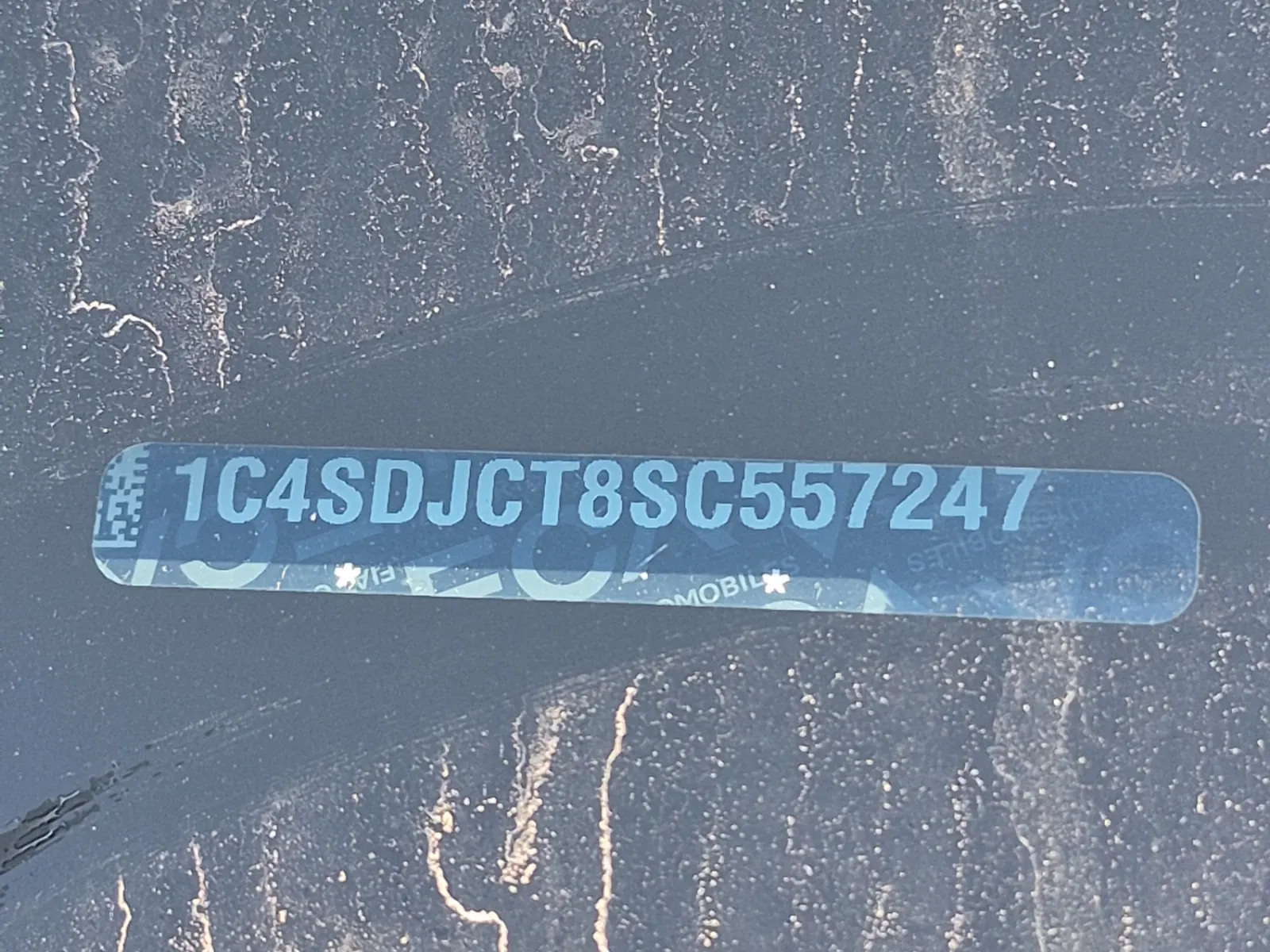 Dash VIN Plate Photo