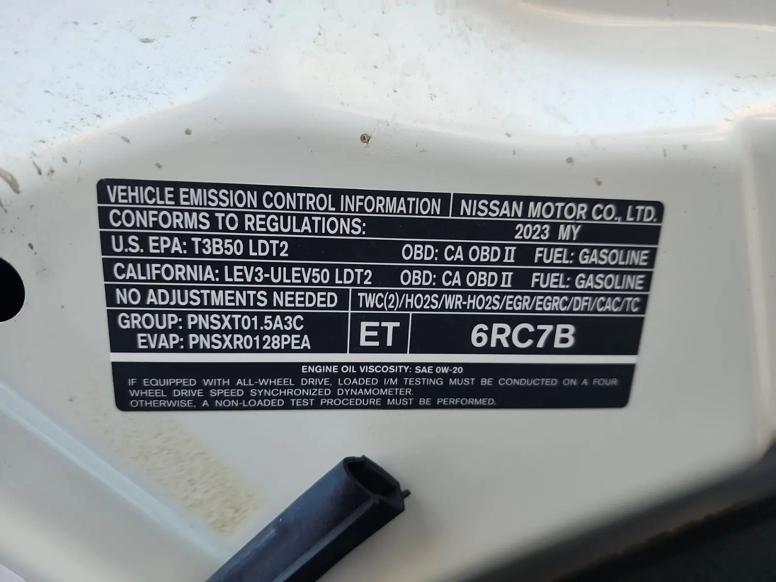 Emission Sticker Photo