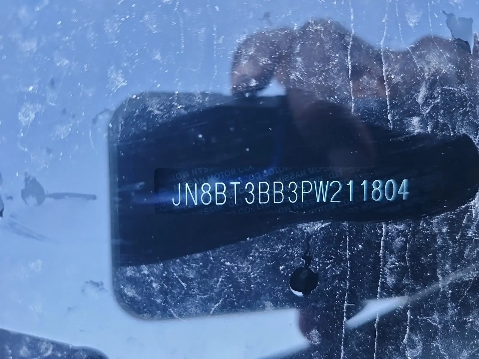 Dash VIN Plate Photo