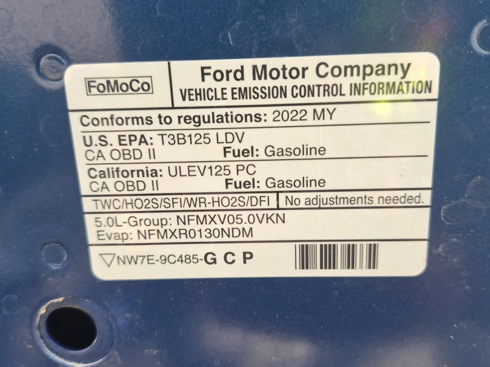 Emission Sticker Photo