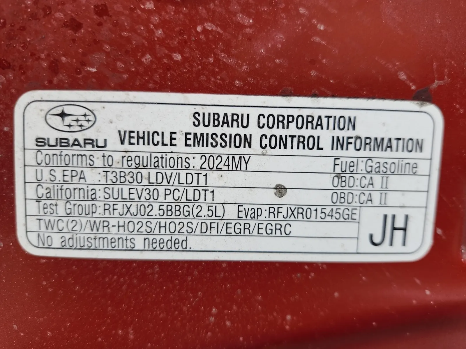 Emission Sticker Photo