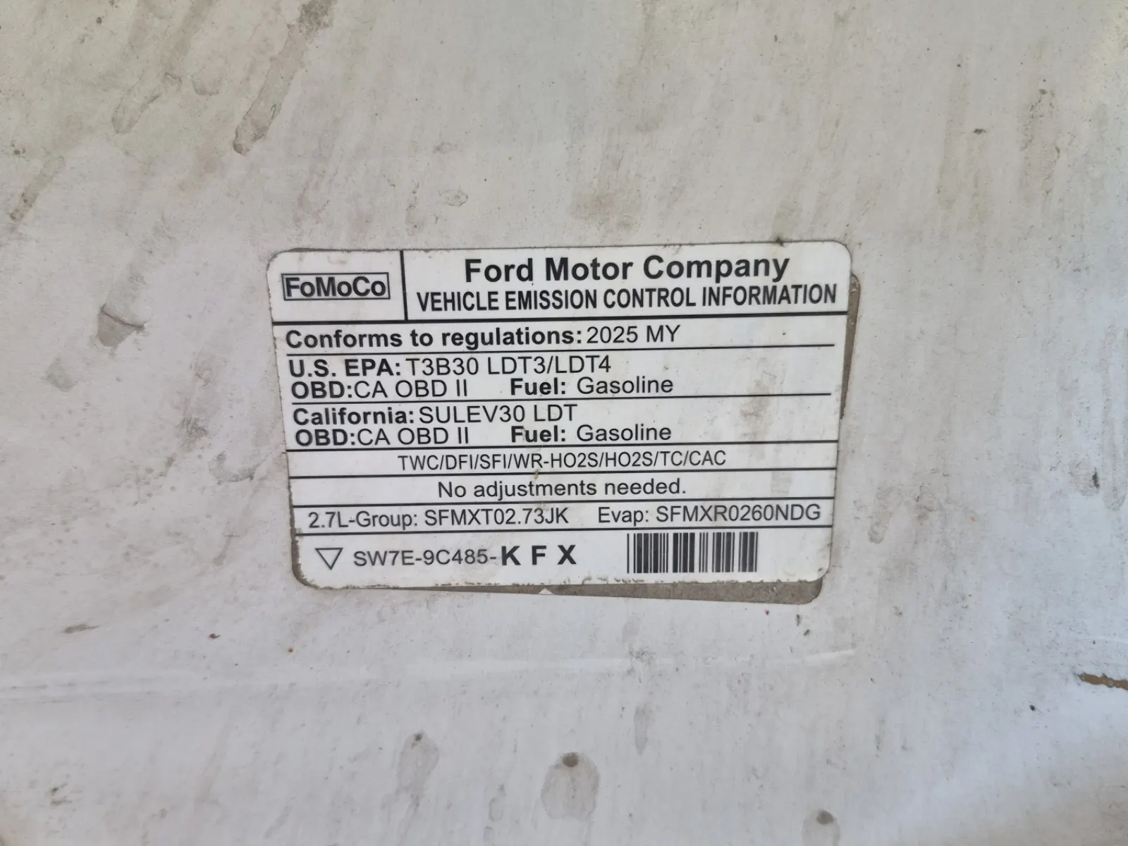 Emission Sticker Photo