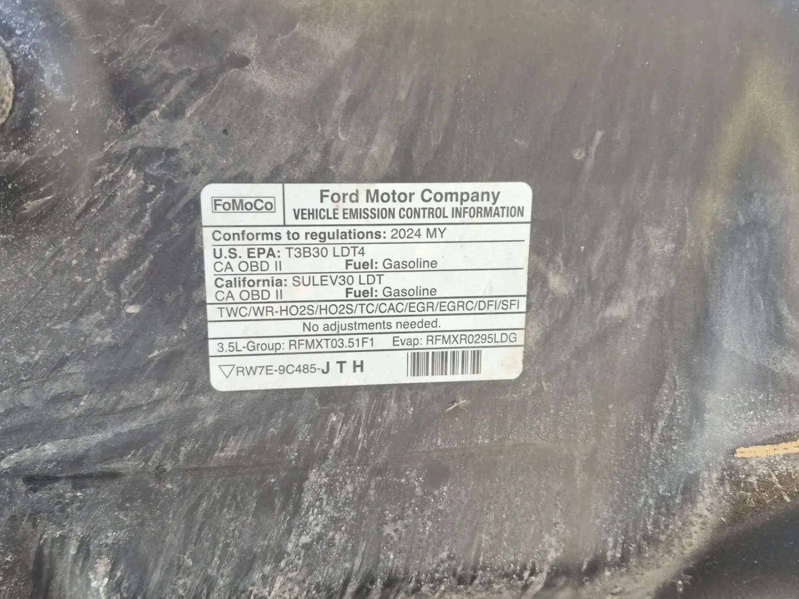 Emission Sticker Photo