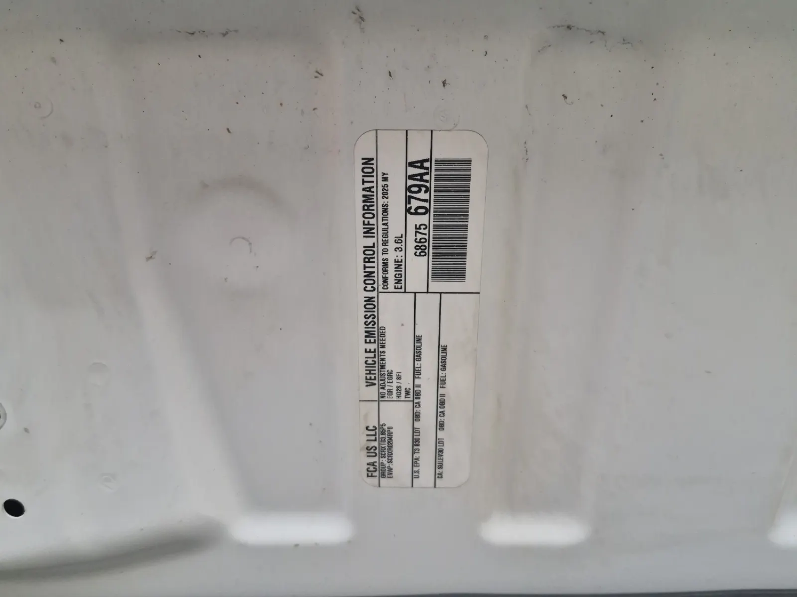 Emission Sticker Photo