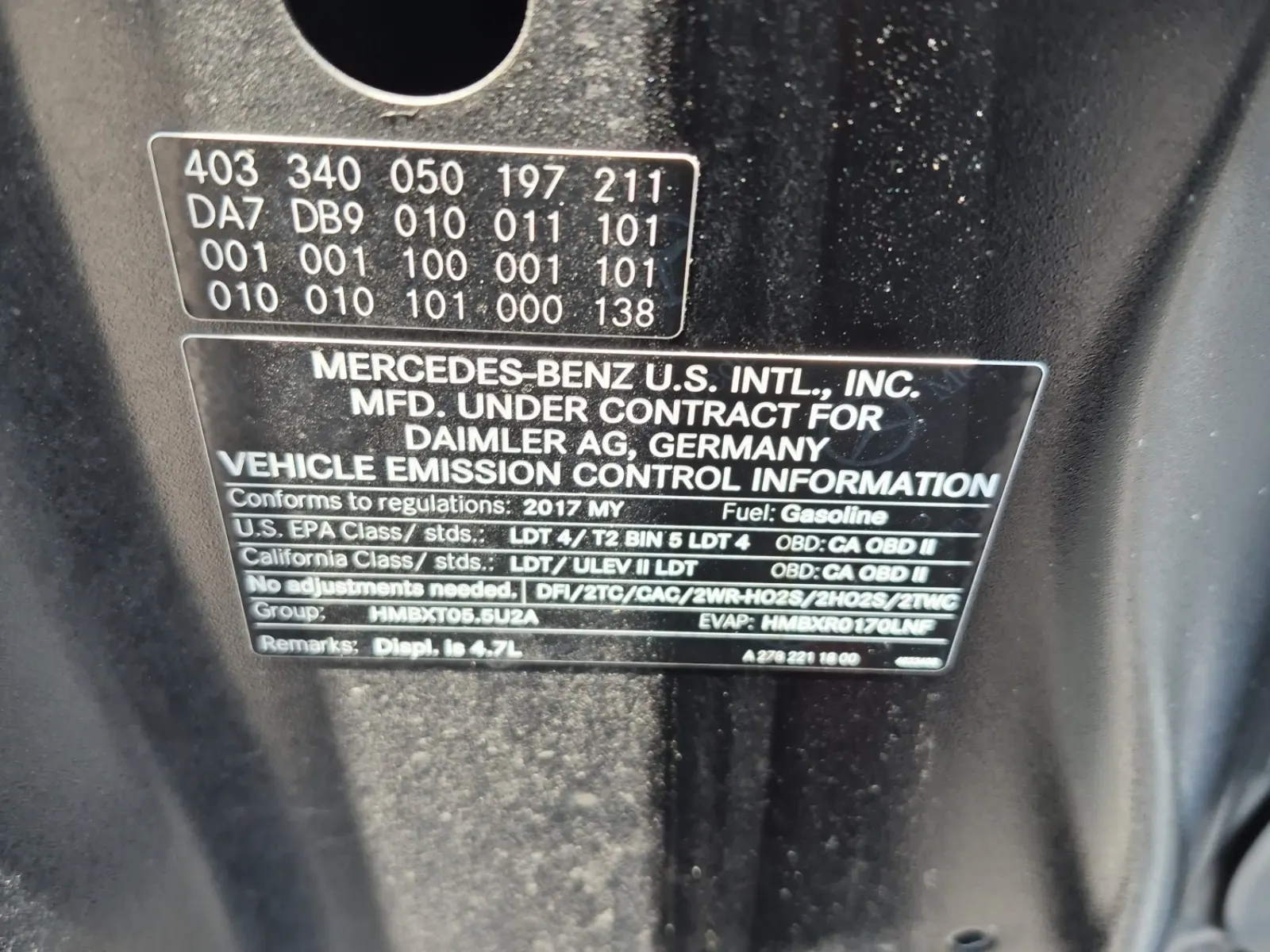 Emission Sticker Photo