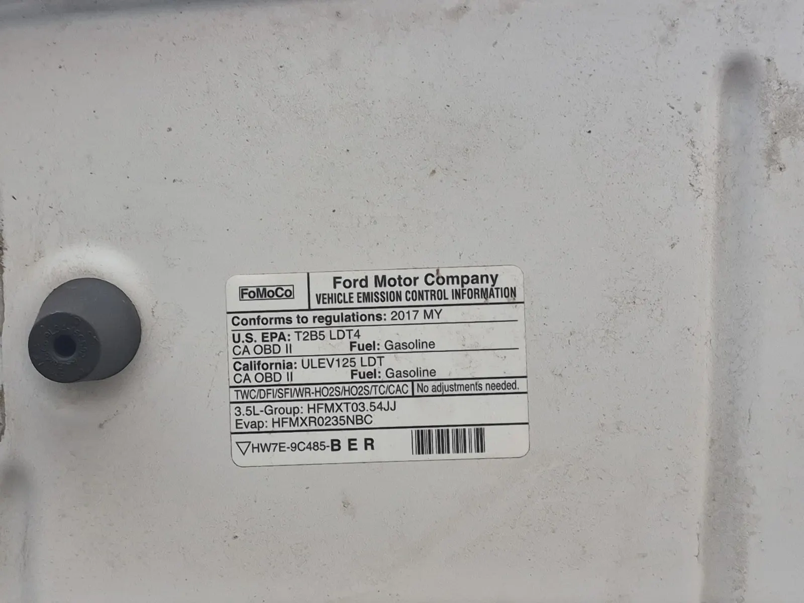 Emission Sticker Photo