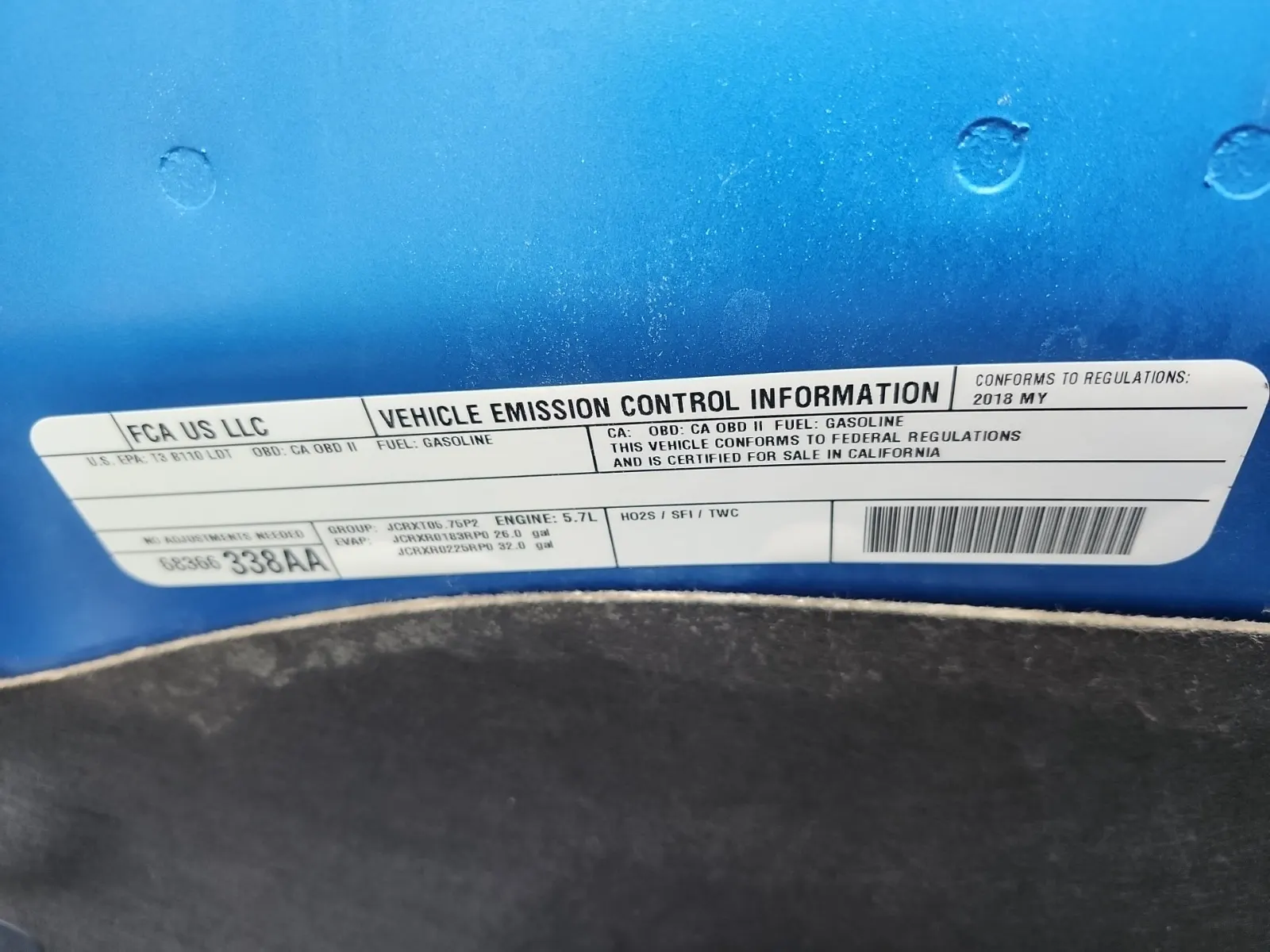 Emission Sticker Photo