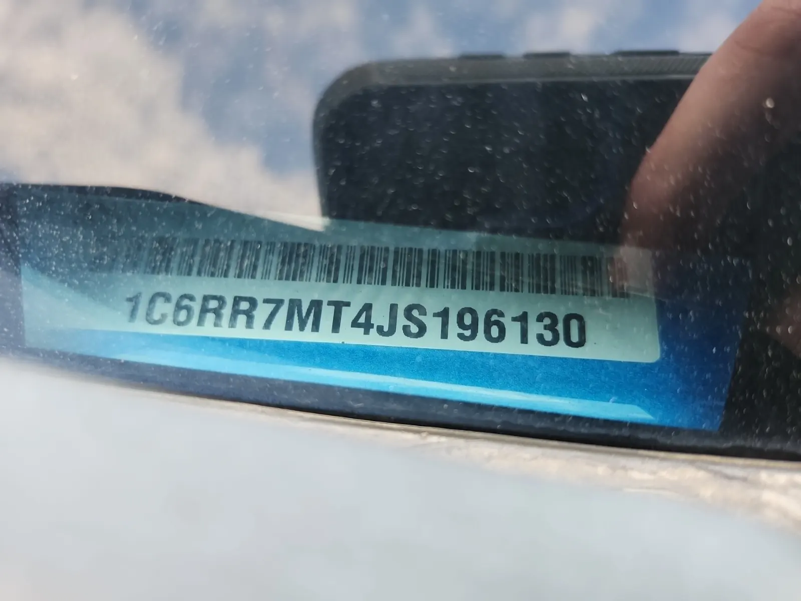 Dash VIN Plate Photo