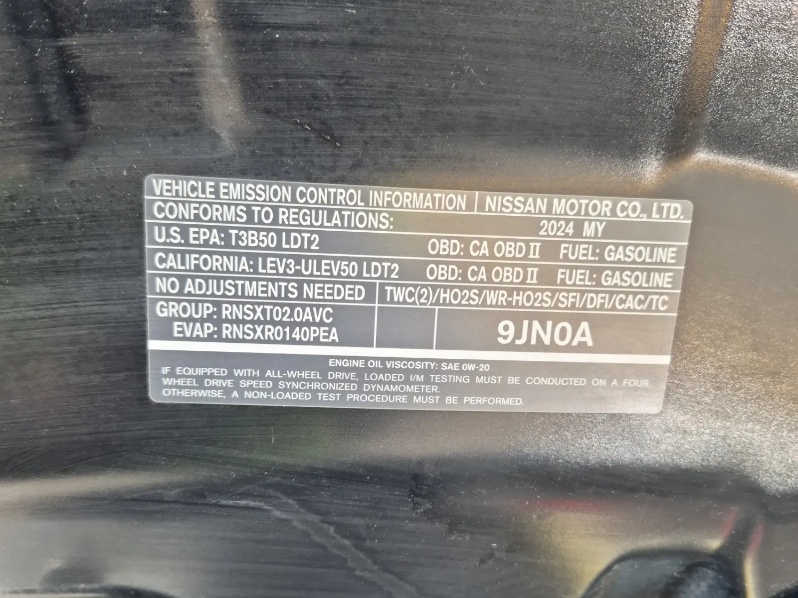 Emission Sticker Photo