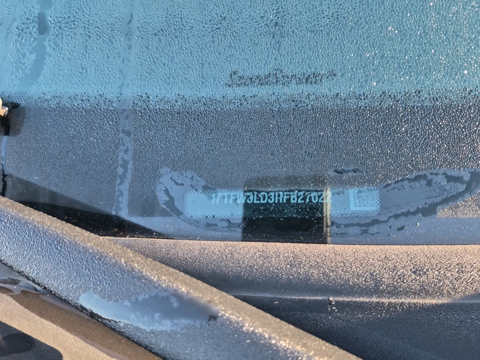 Dash VIN Plate Photo