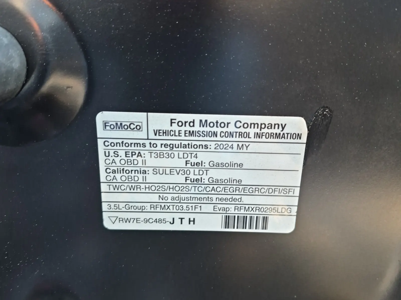 Emission Sticker Photo