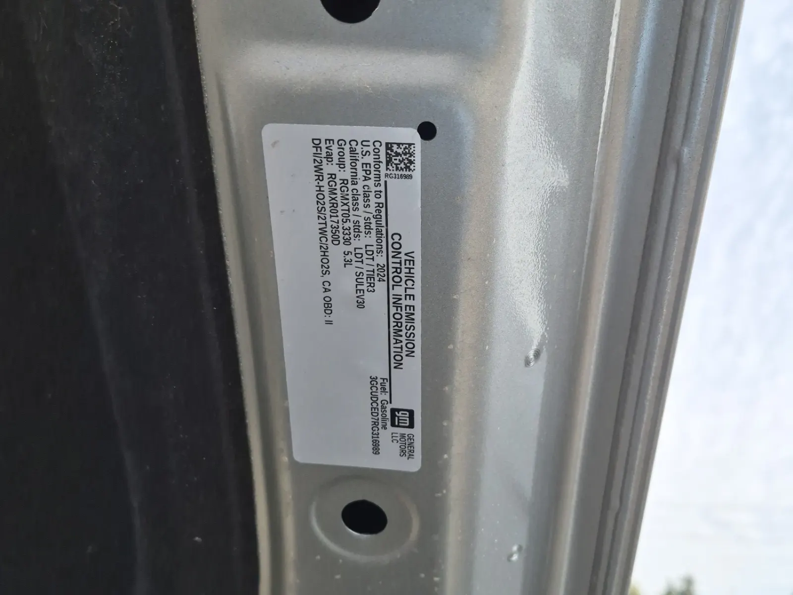 Emission Sticker Photo