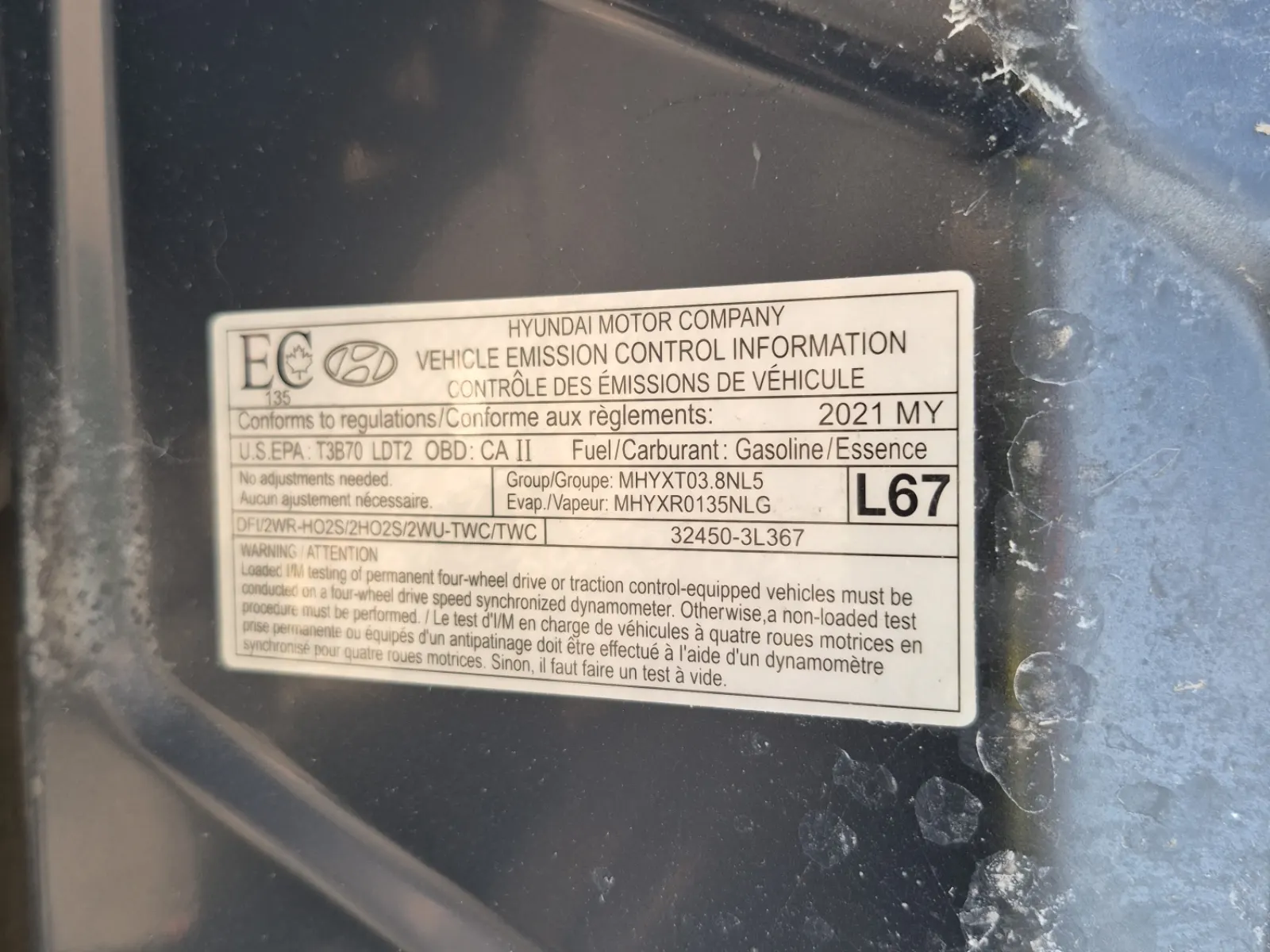 Emission Sticker Photo