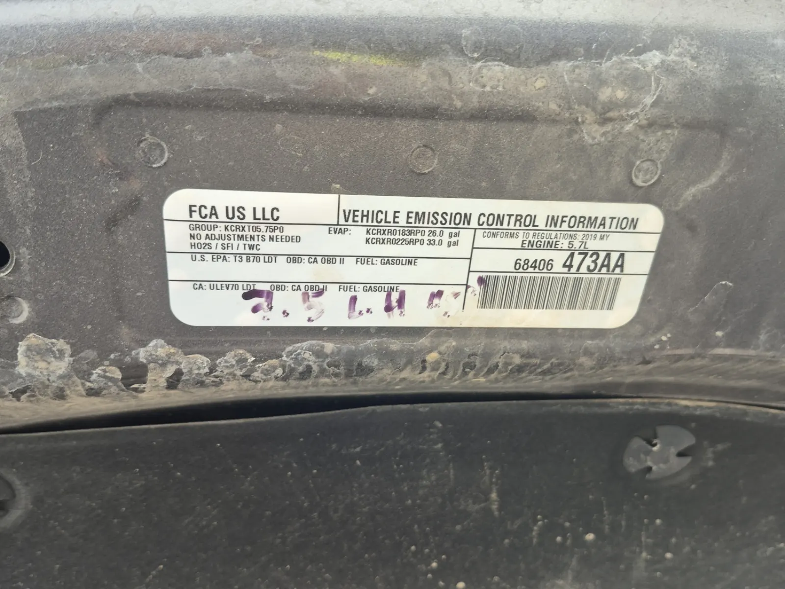 Emission Sticker Photo