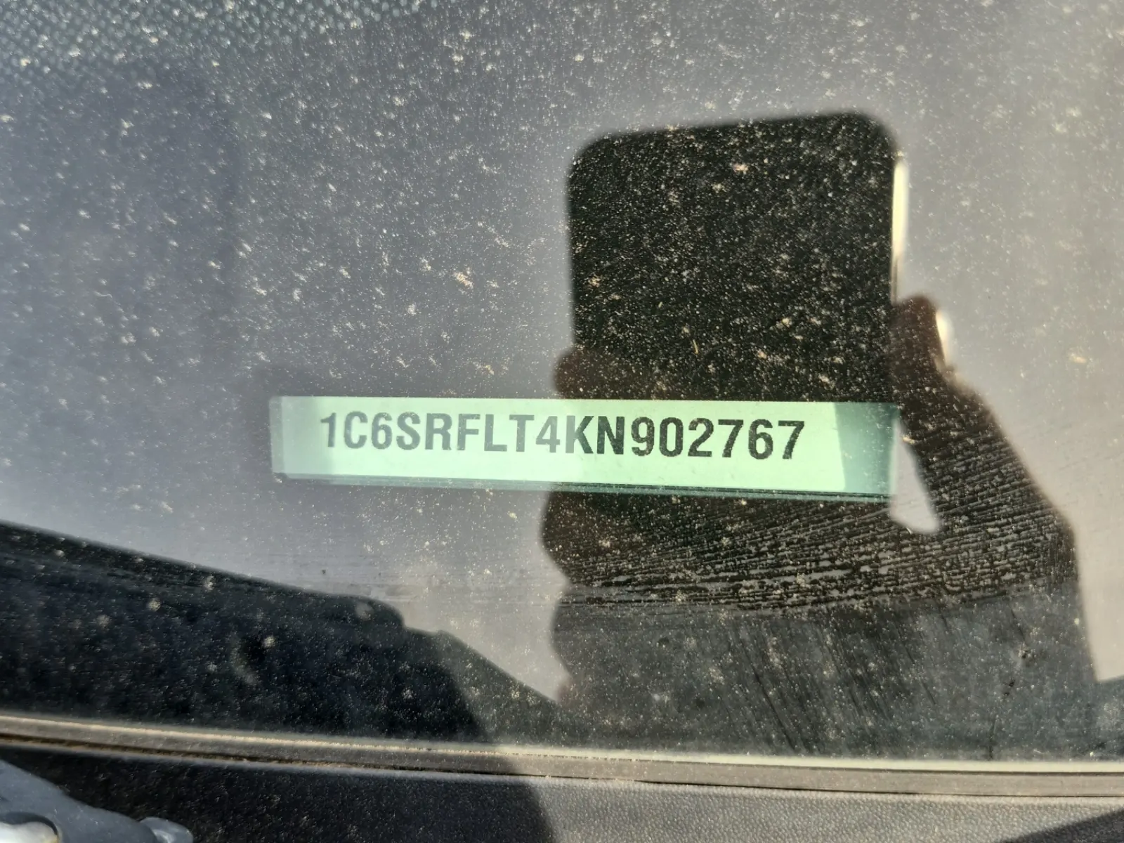 Dash VIN Plate Photo