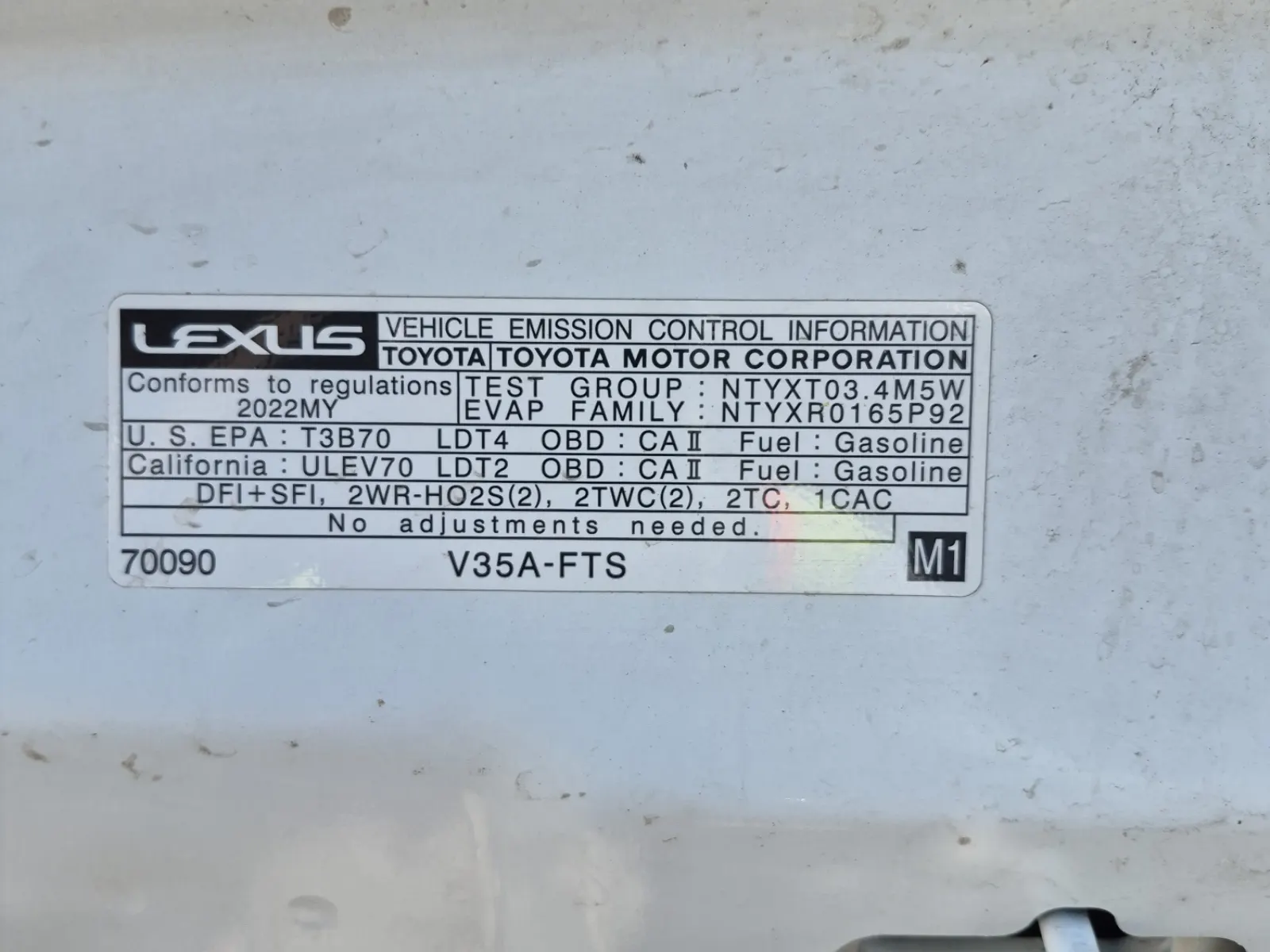 Emission Sticker Photo