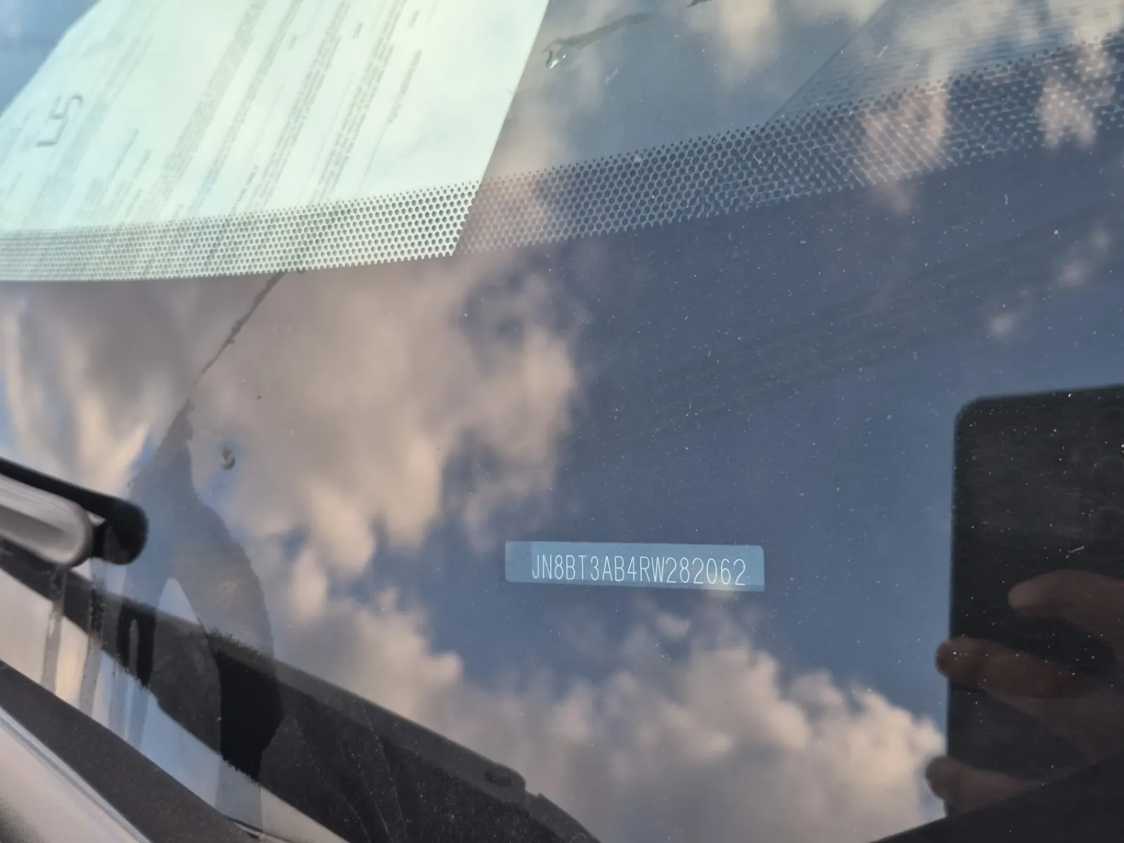 Dash VIN Plate Photo