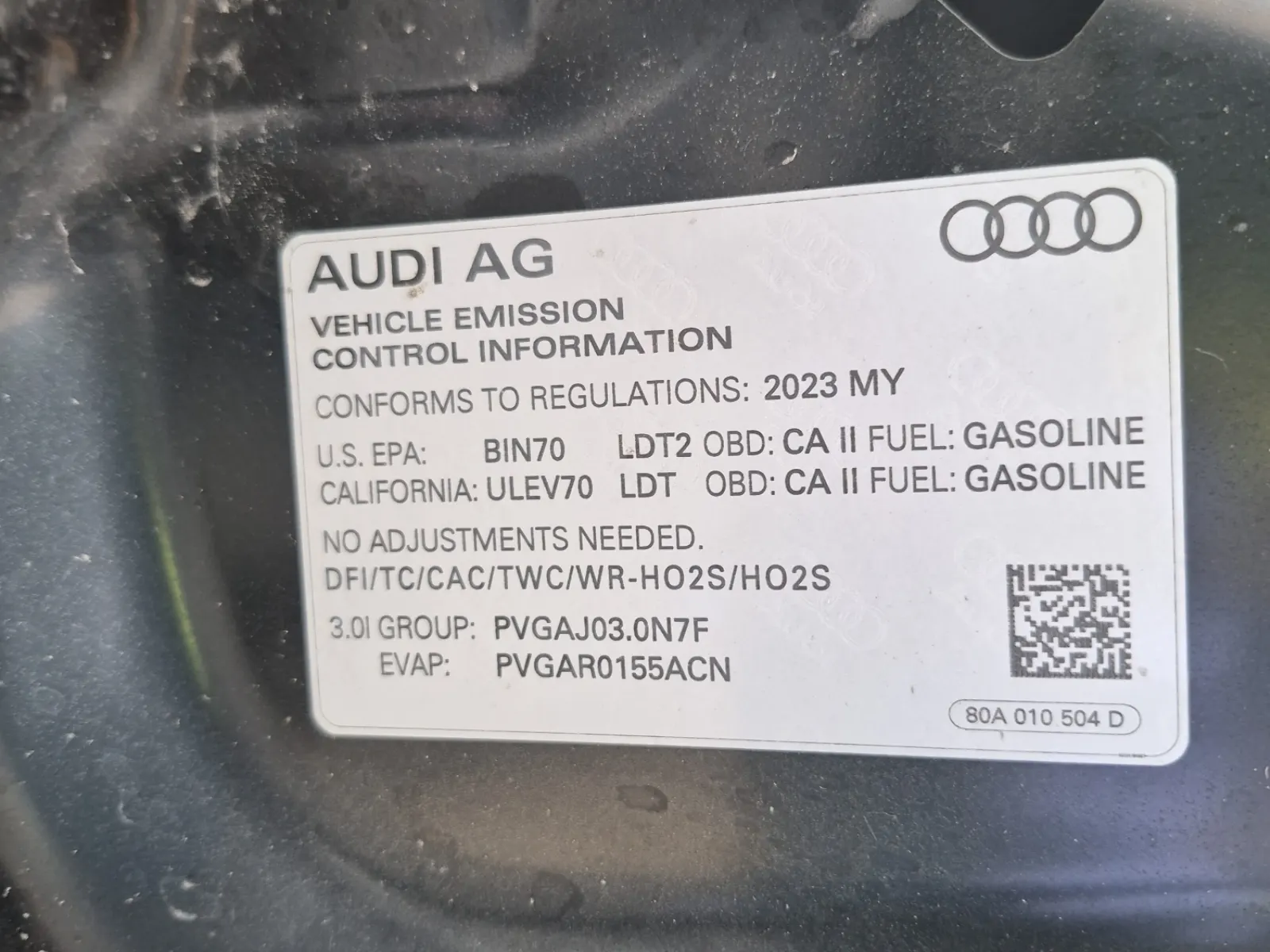 Emission Sticker Photo