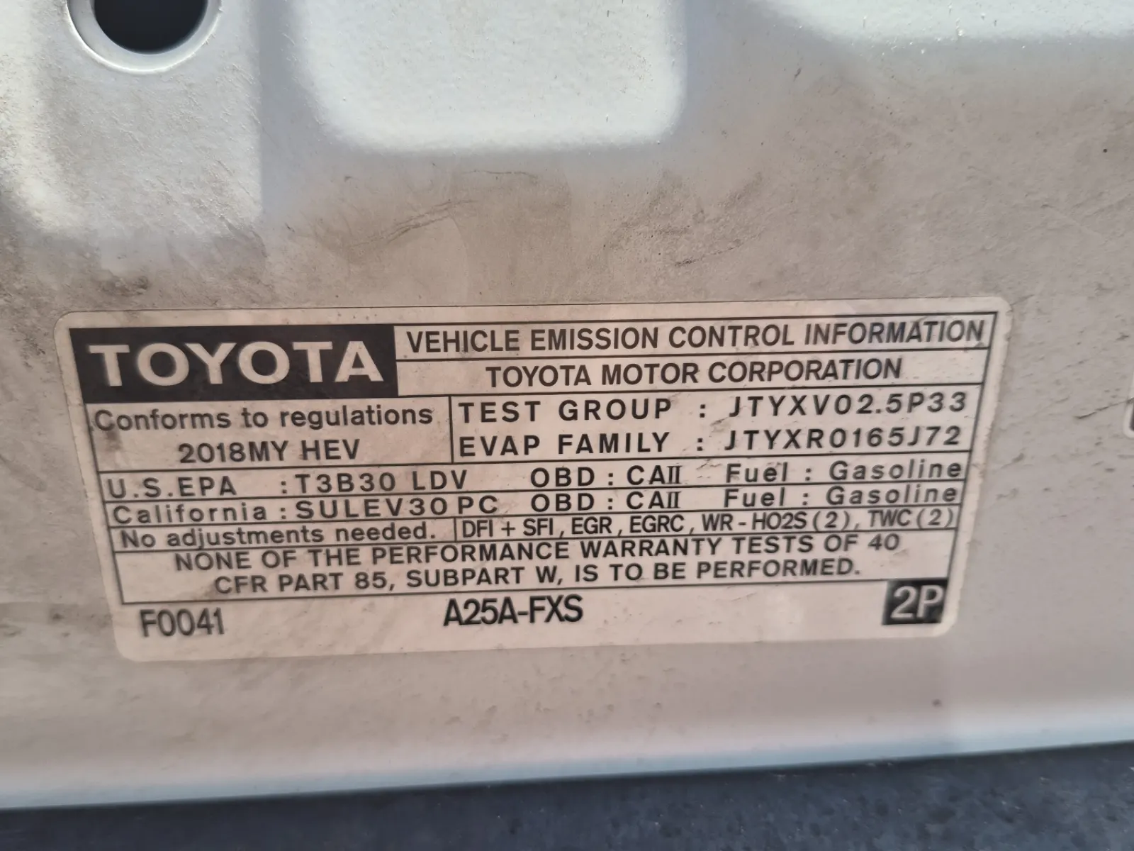 Emission Sticker Photo