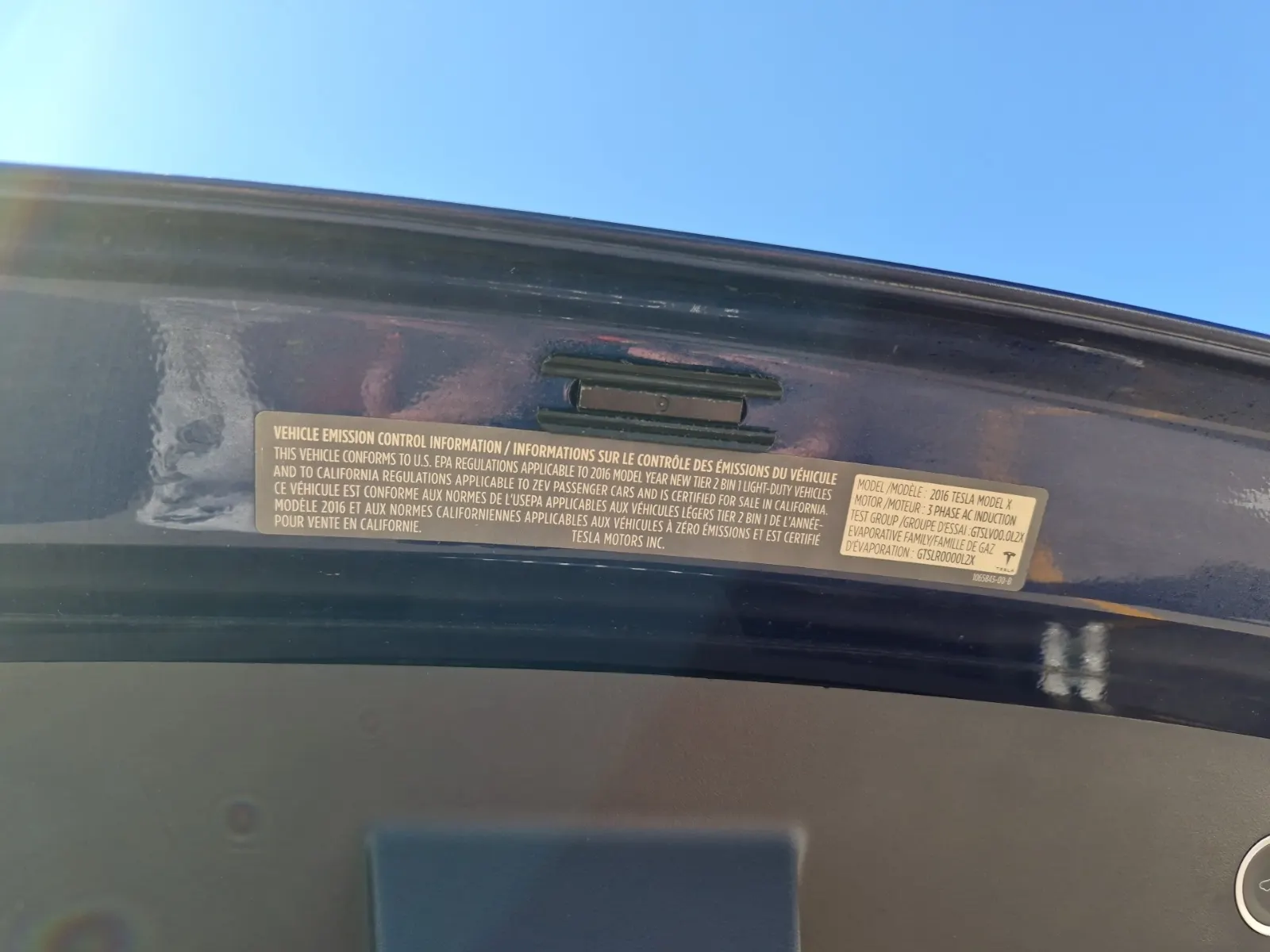 Emission Sticker Photo